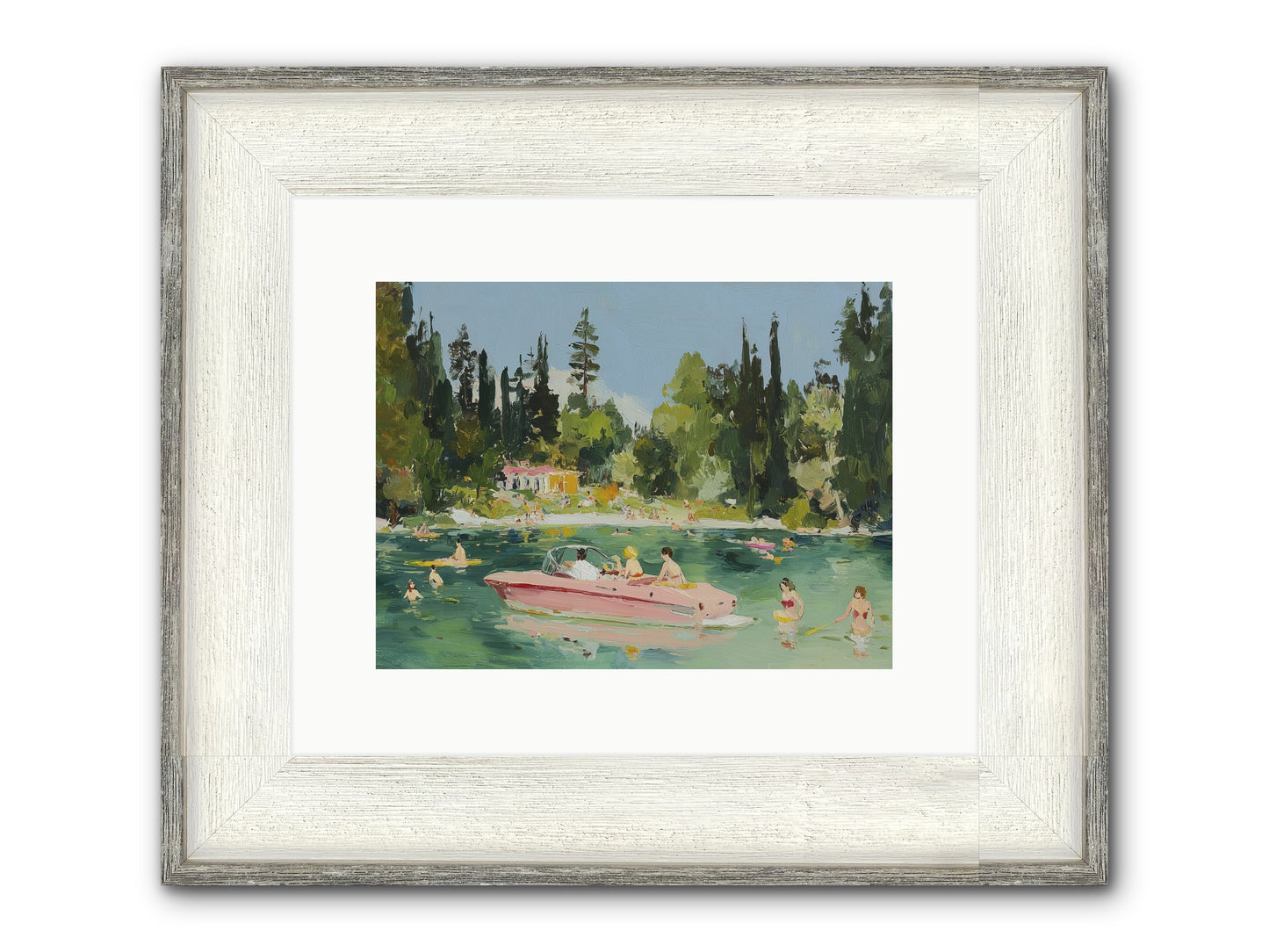 Boat Life Framed Print - Driftwood White 12x9