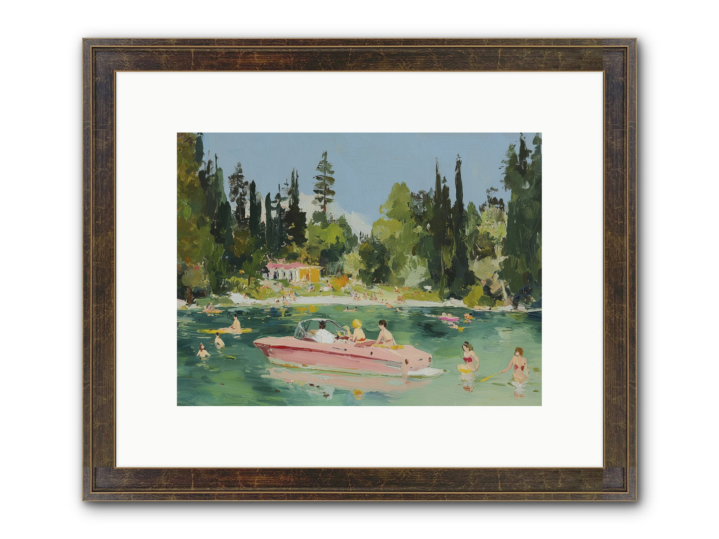 Boat Life Framed Print - Slimwoods Black/Gold 12x9