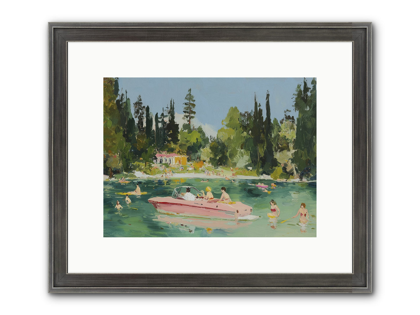 Boat Life Framed Print - Slimwoods Black/Silver 12x9