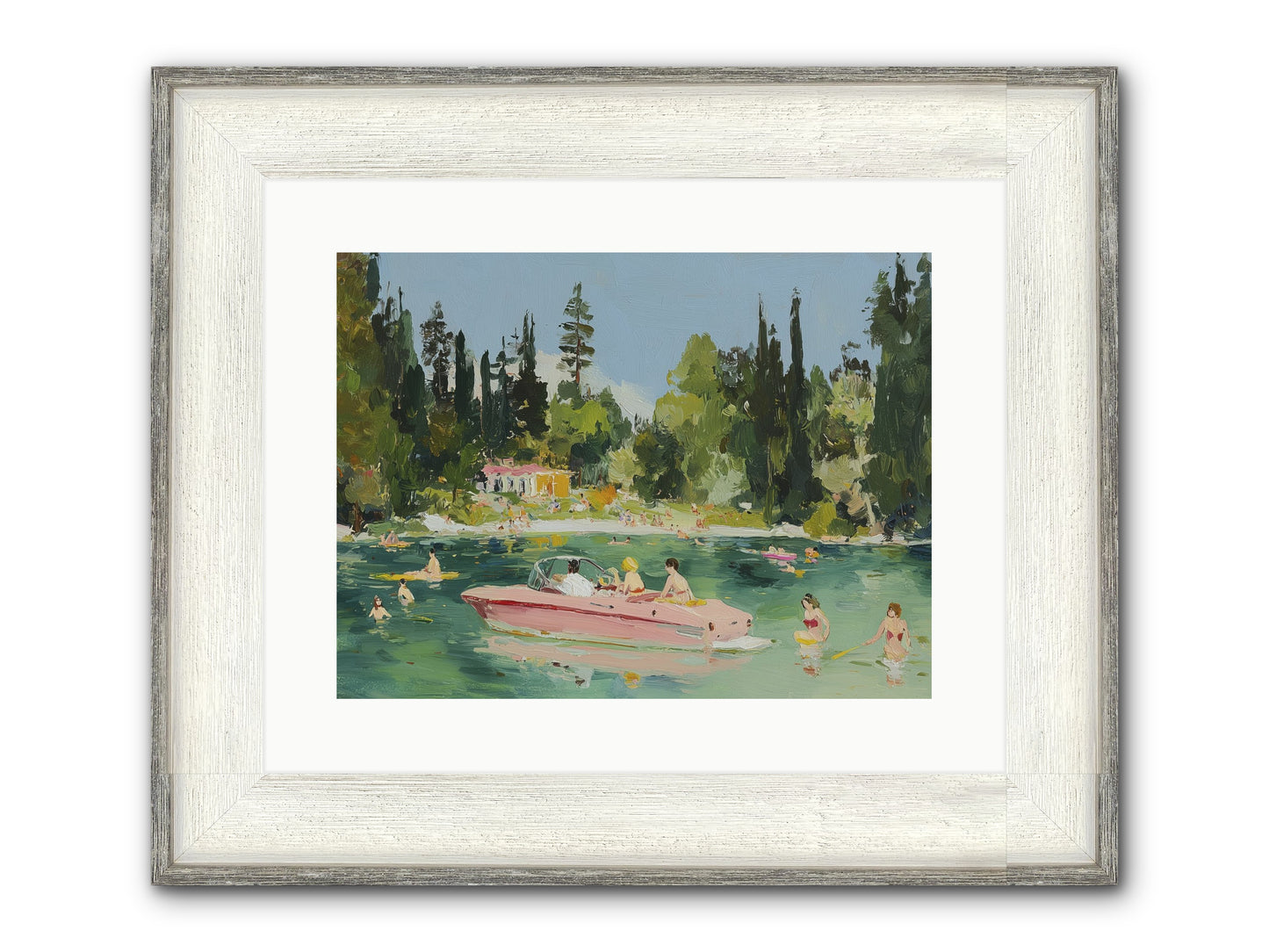 Boat Life Framed Print - Driftwood White 16x12