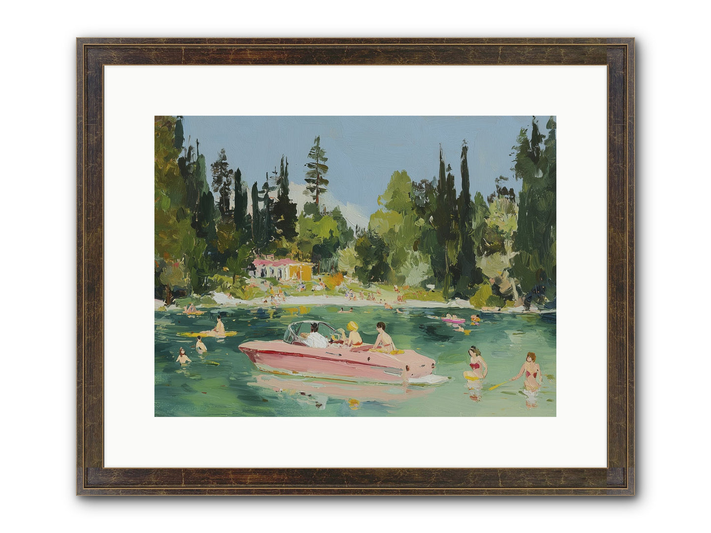 Boat Life Framed Print - Slimwoods Black/Gold 16x12