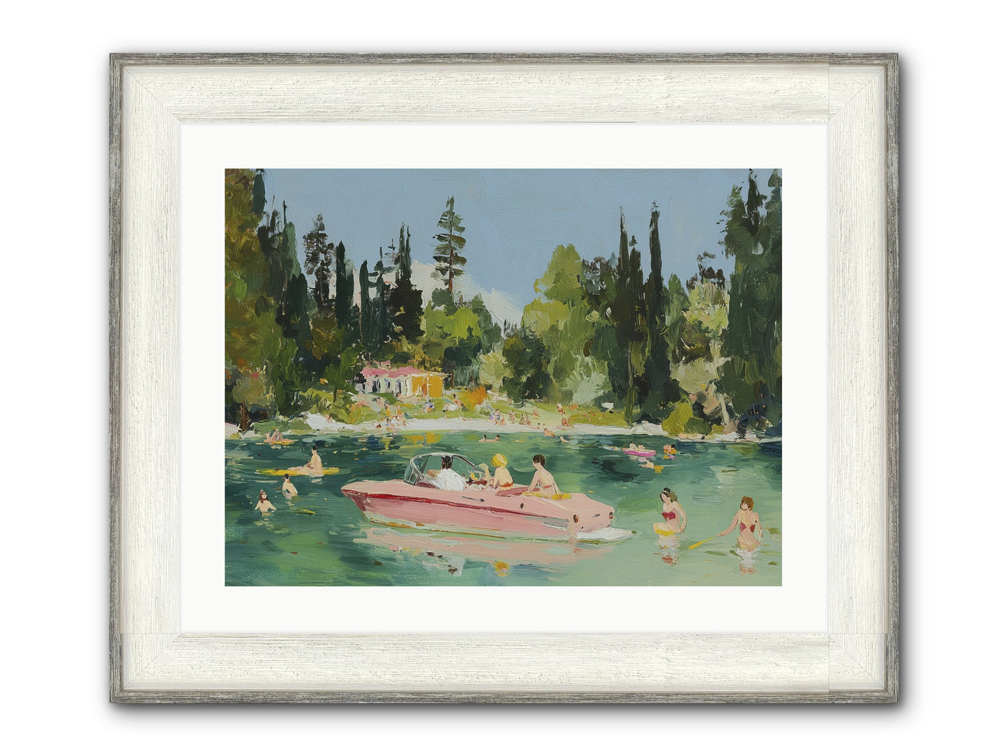 Boat Life Framed Print - Driftwood White 24x18