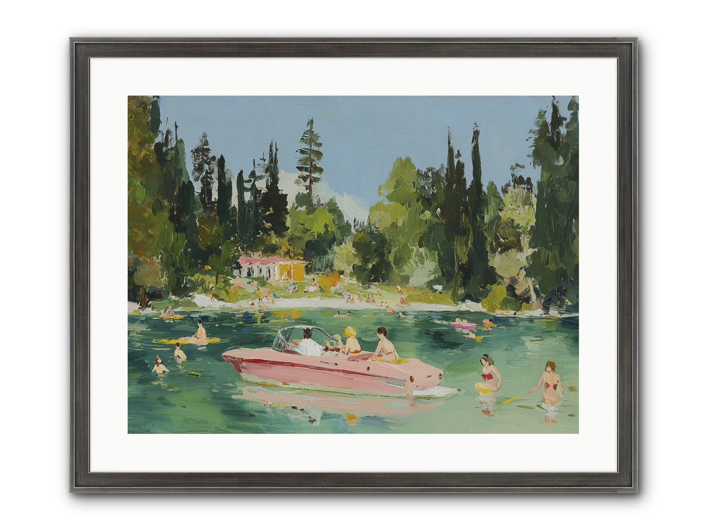 Boat Life Framed Print - Slimwoods Black/Silver 24x18