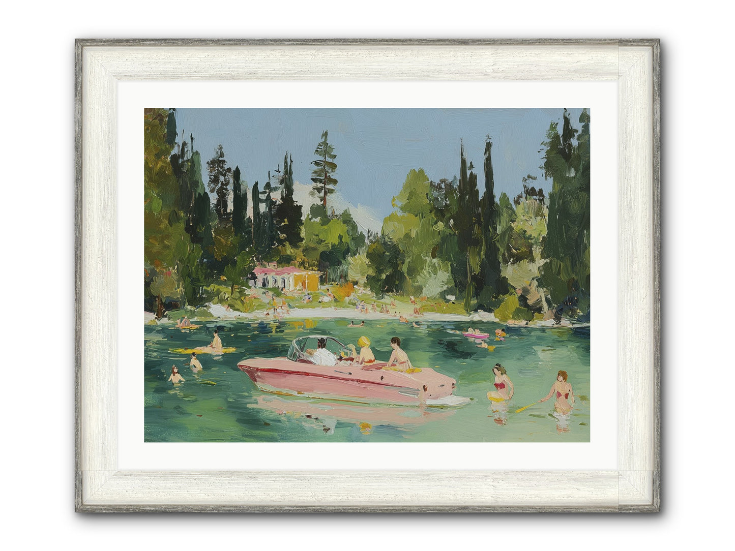 Boat Life Framed Print - Driftwood White 32x24
