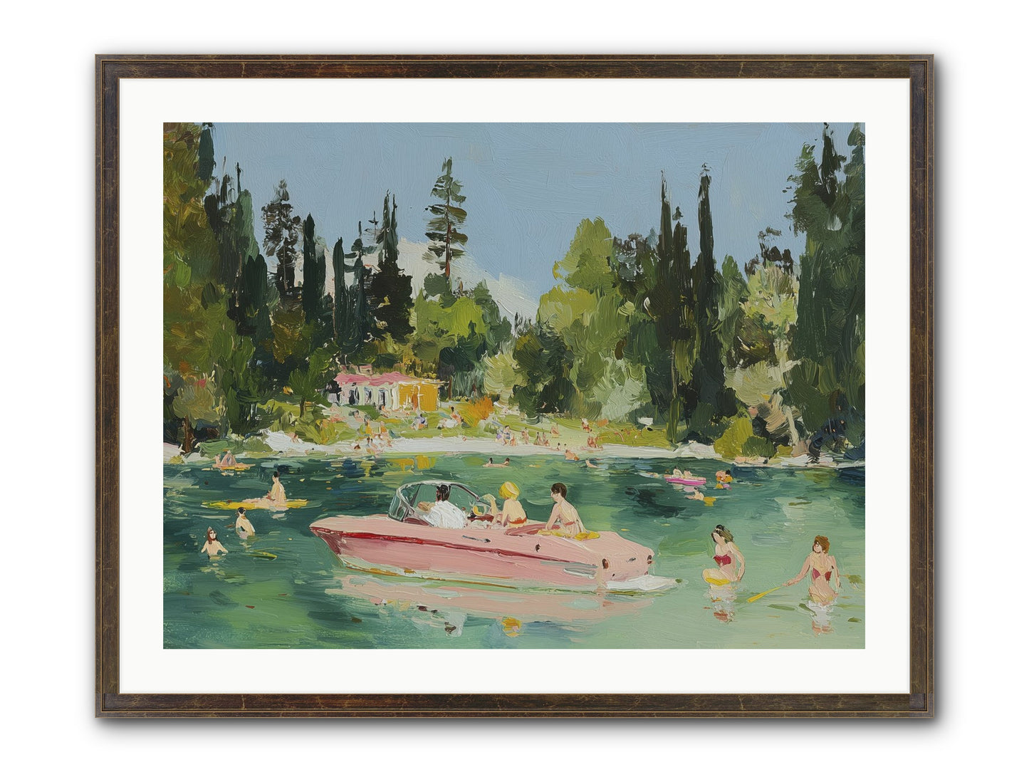 Boat Life Framed Print - Slimwoods Black/Gold 32x24