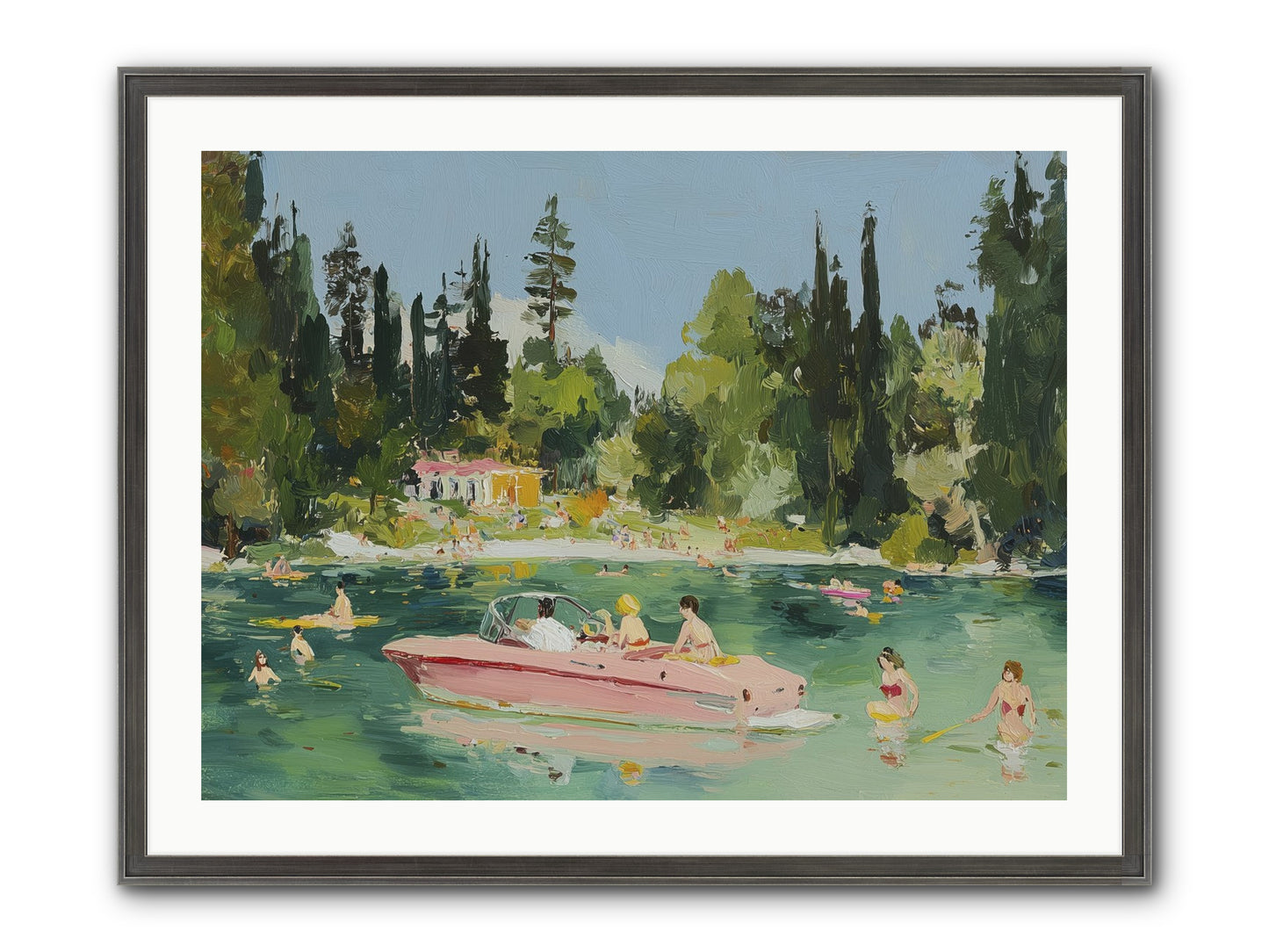 Boat Life Framed Print - Slimwoods Black/Silver 32x24
