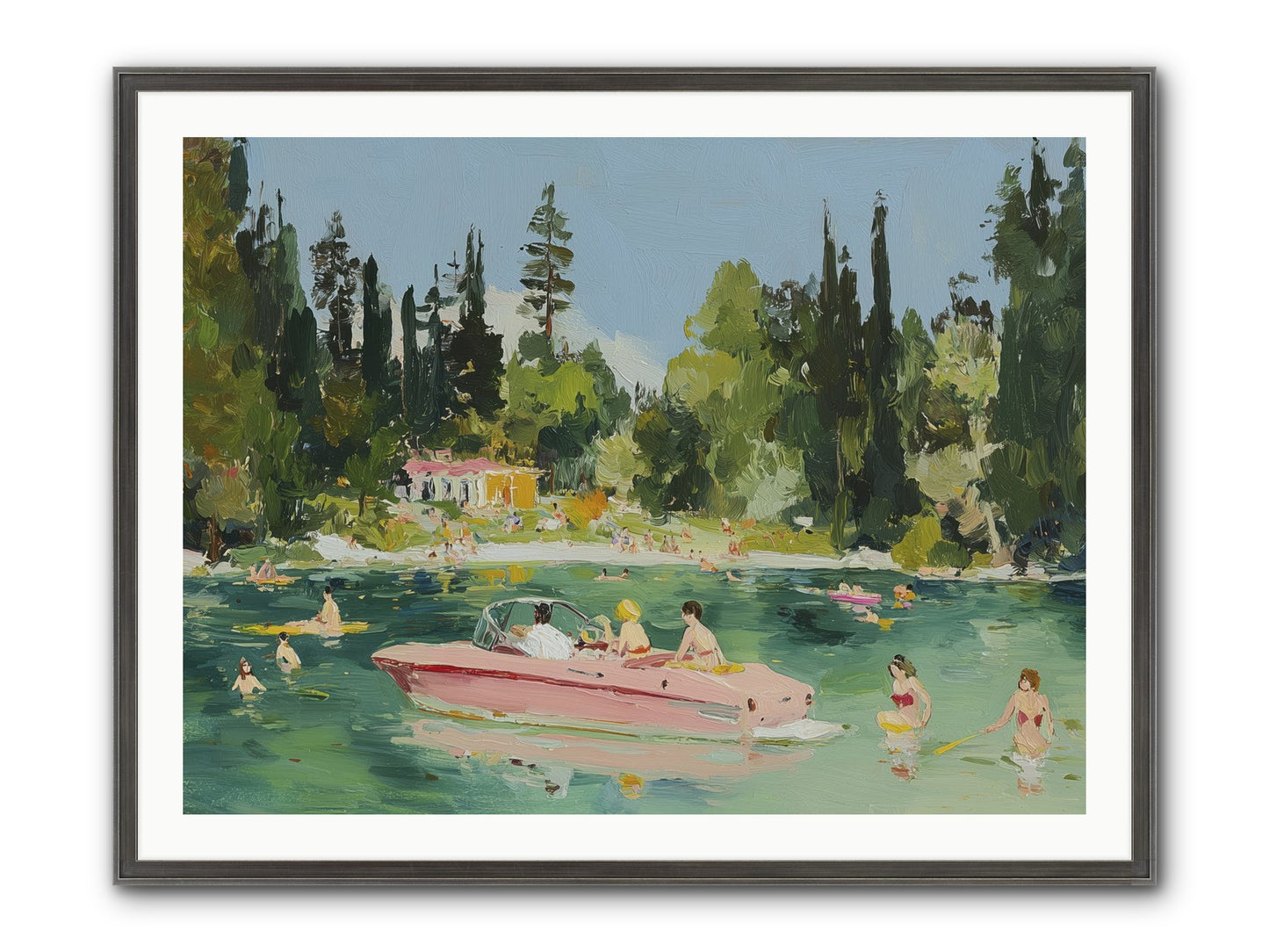 Boat Life Framed Print - Slimwoods Black/Silver 40x30