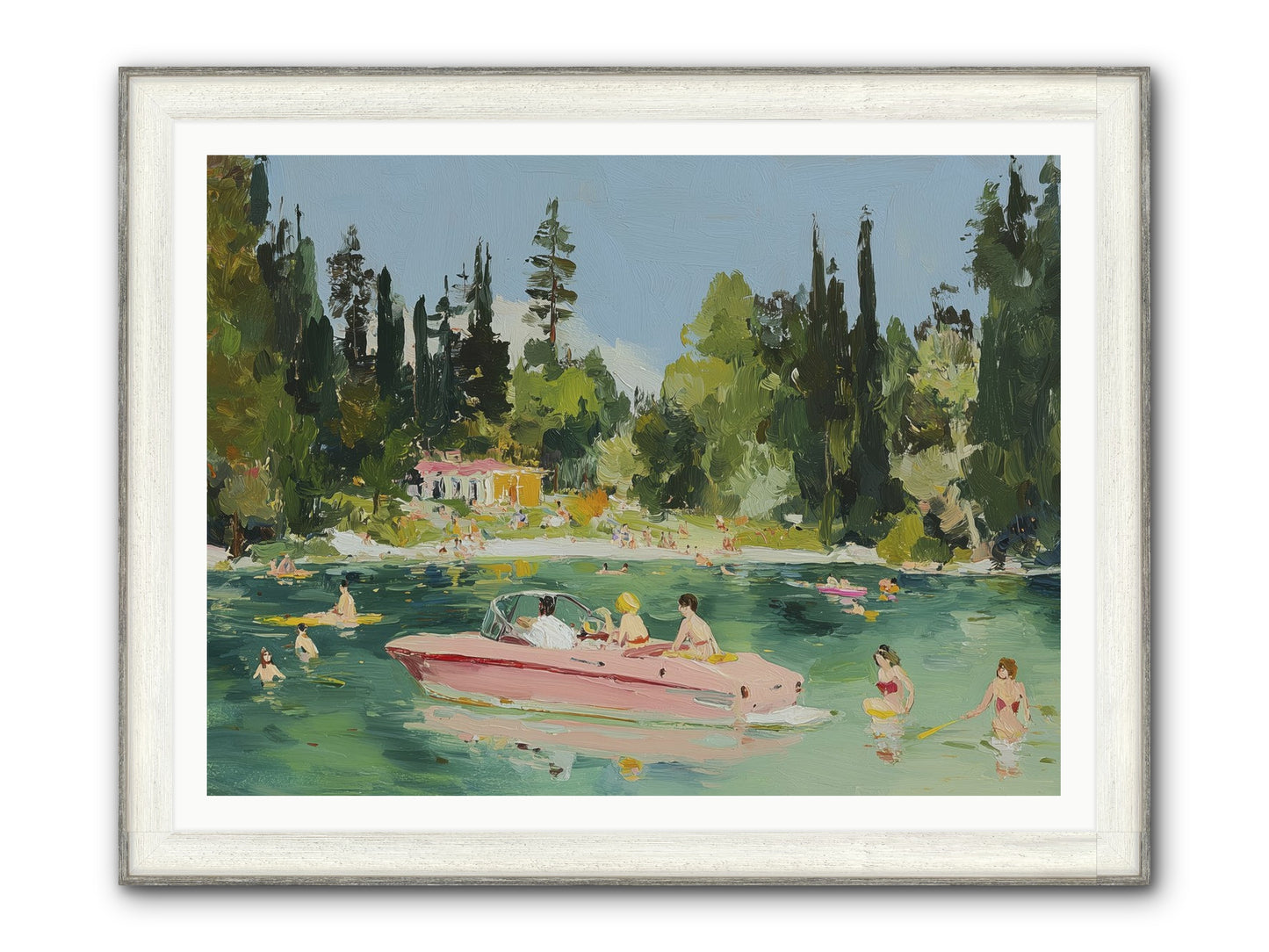 Boat Life Framed Print - Driftwood White 48x36