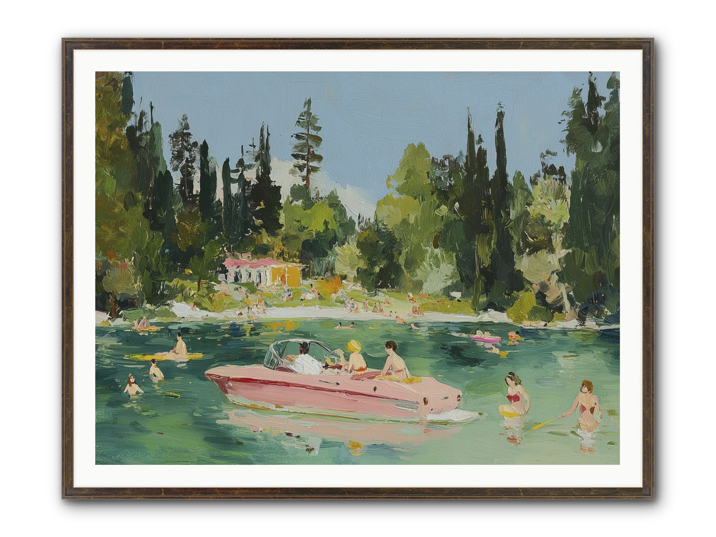 Boat Life Framed Print - Slimwoods Black/Gold 48x36