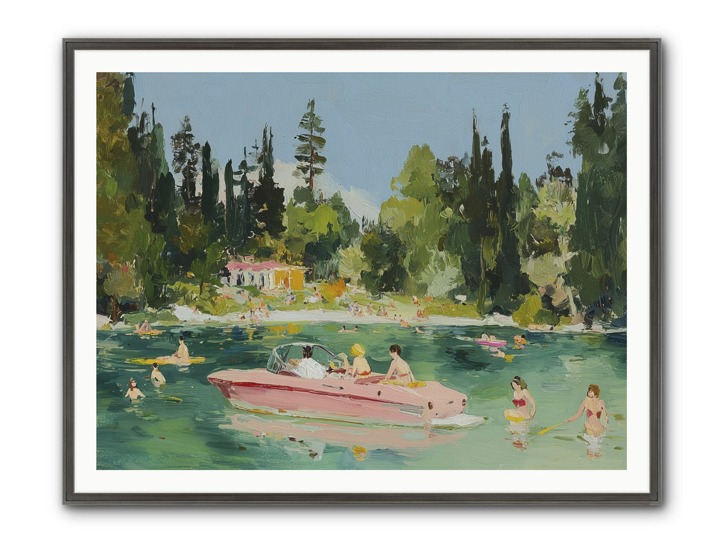 Boat Life Framed Print - Slimwoods Black/Silver 48x36
