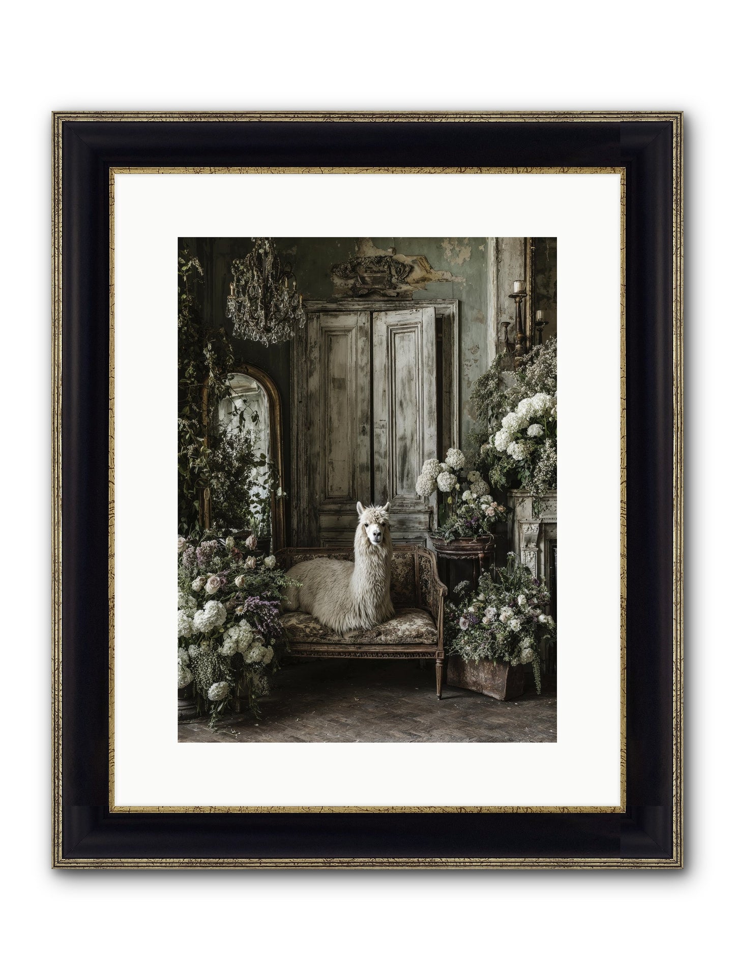 Bohemia Framed Print - Black & Gold 12x16