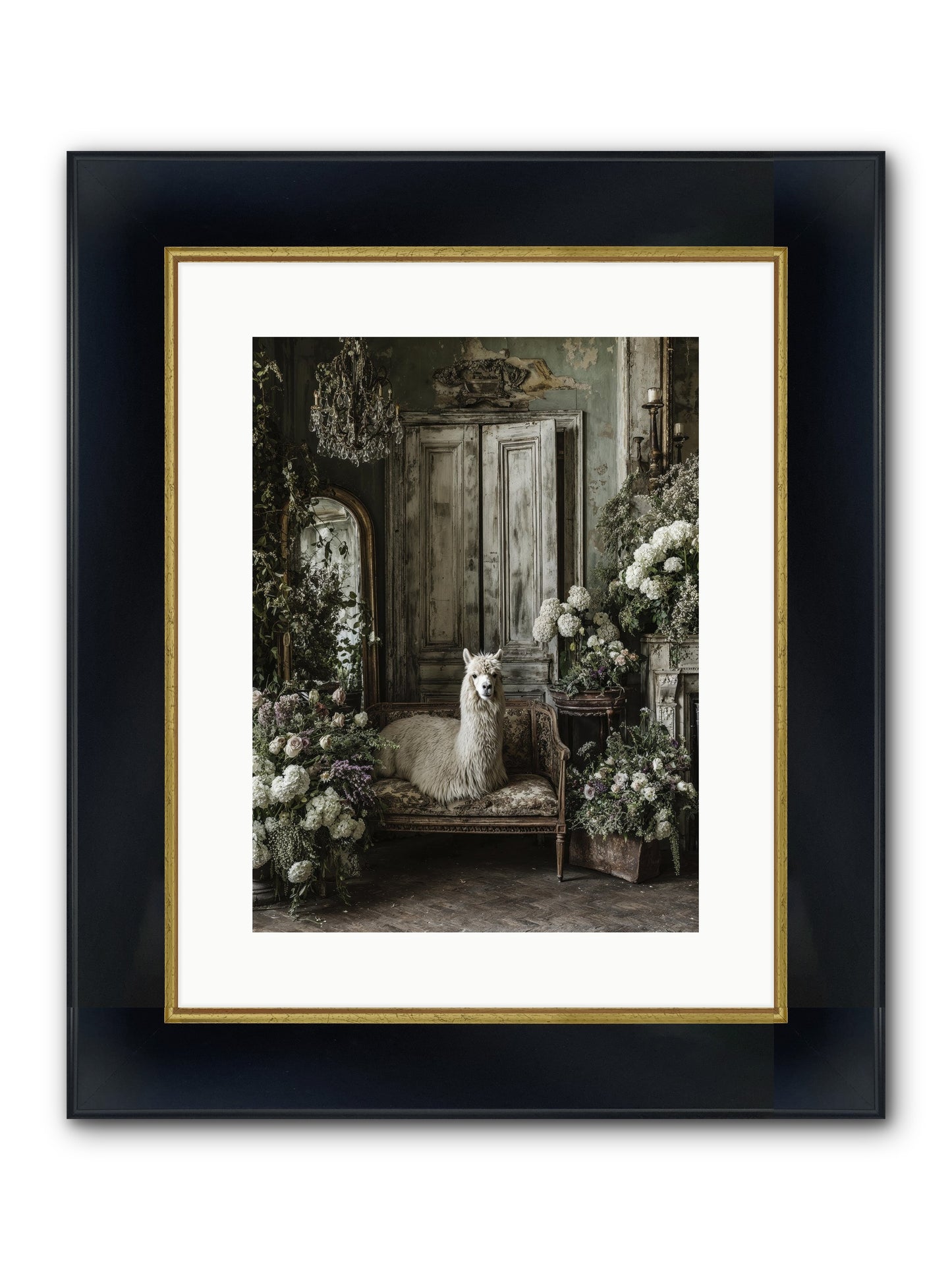 Bohemia Framed Print - Wide Black w/Gold 12x16