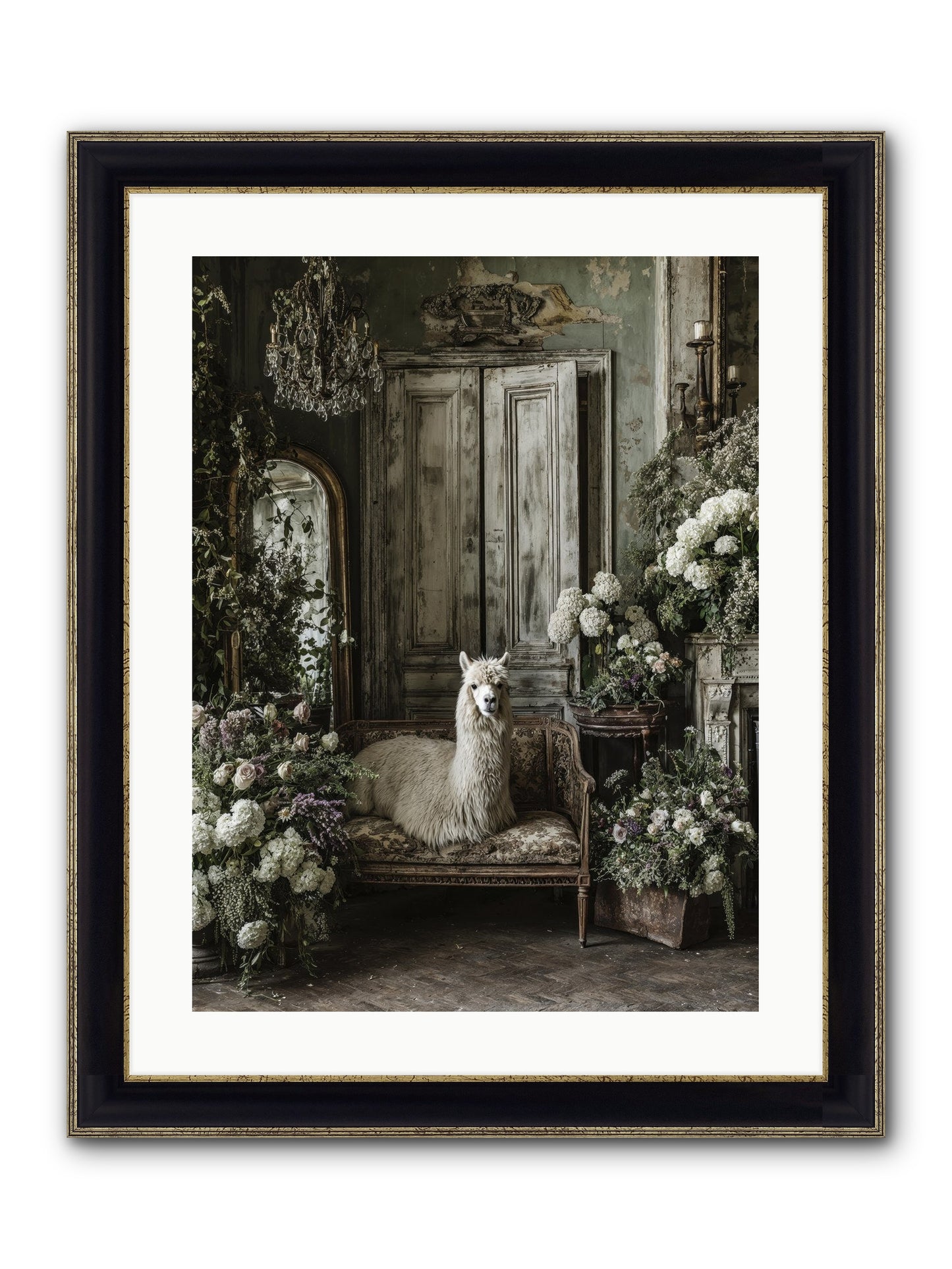 Bohemia Framed Print - Black & Gold 18x24