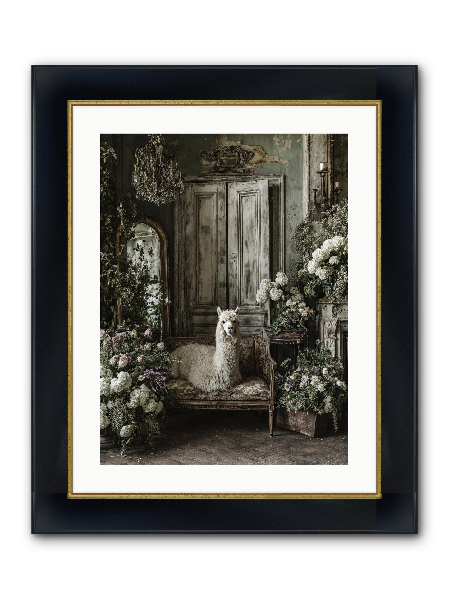 Bohemia Framed Print - Wide Black w/Gold 18x24