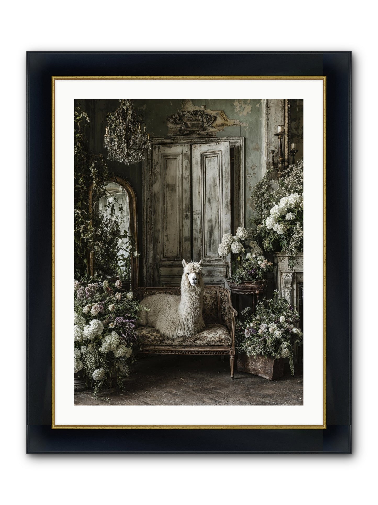 Bohemia Framed Print - Wide Black w/Gold 24x32