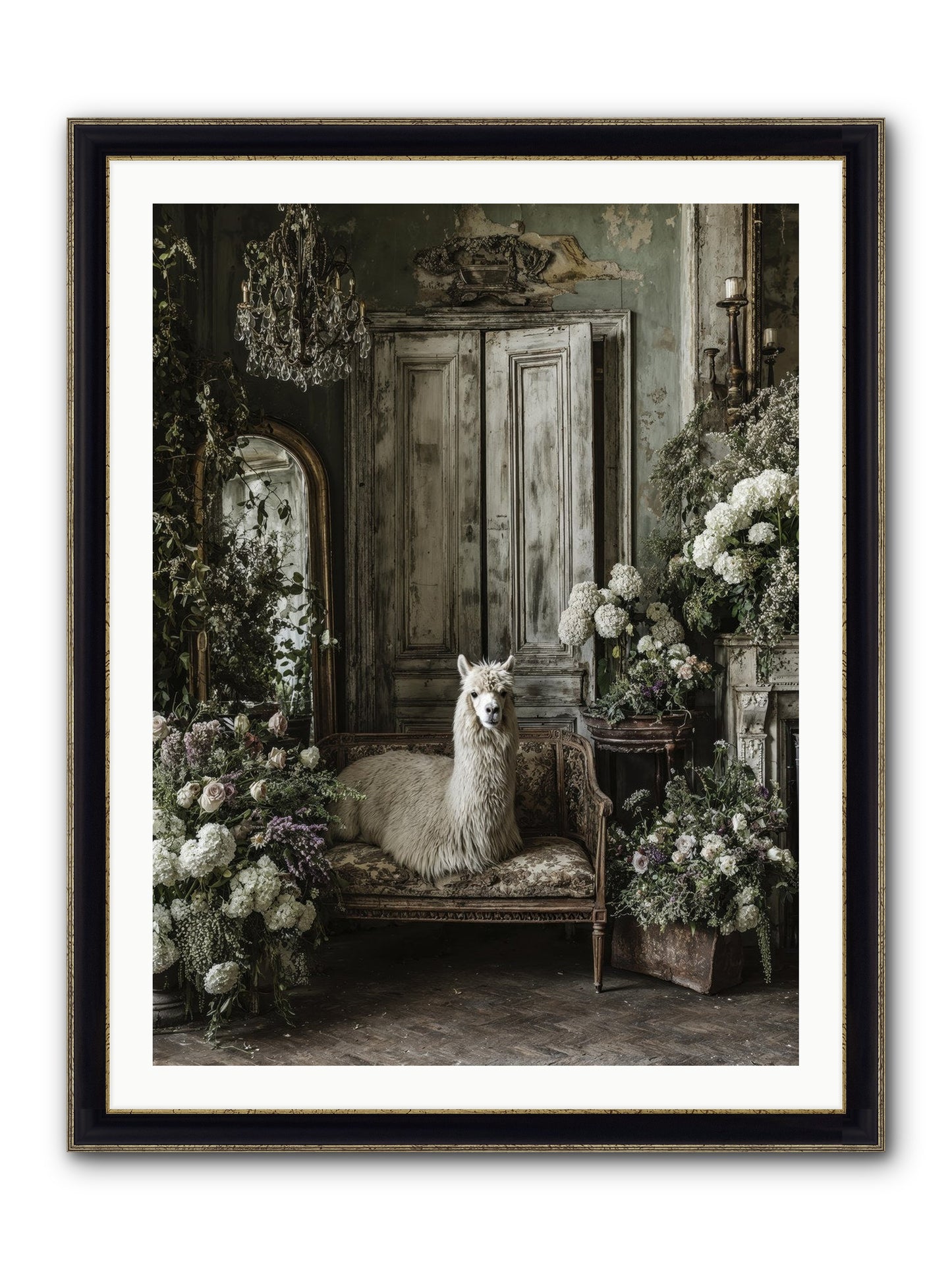 Bohemia Framed Print - Black & Gold 30x40