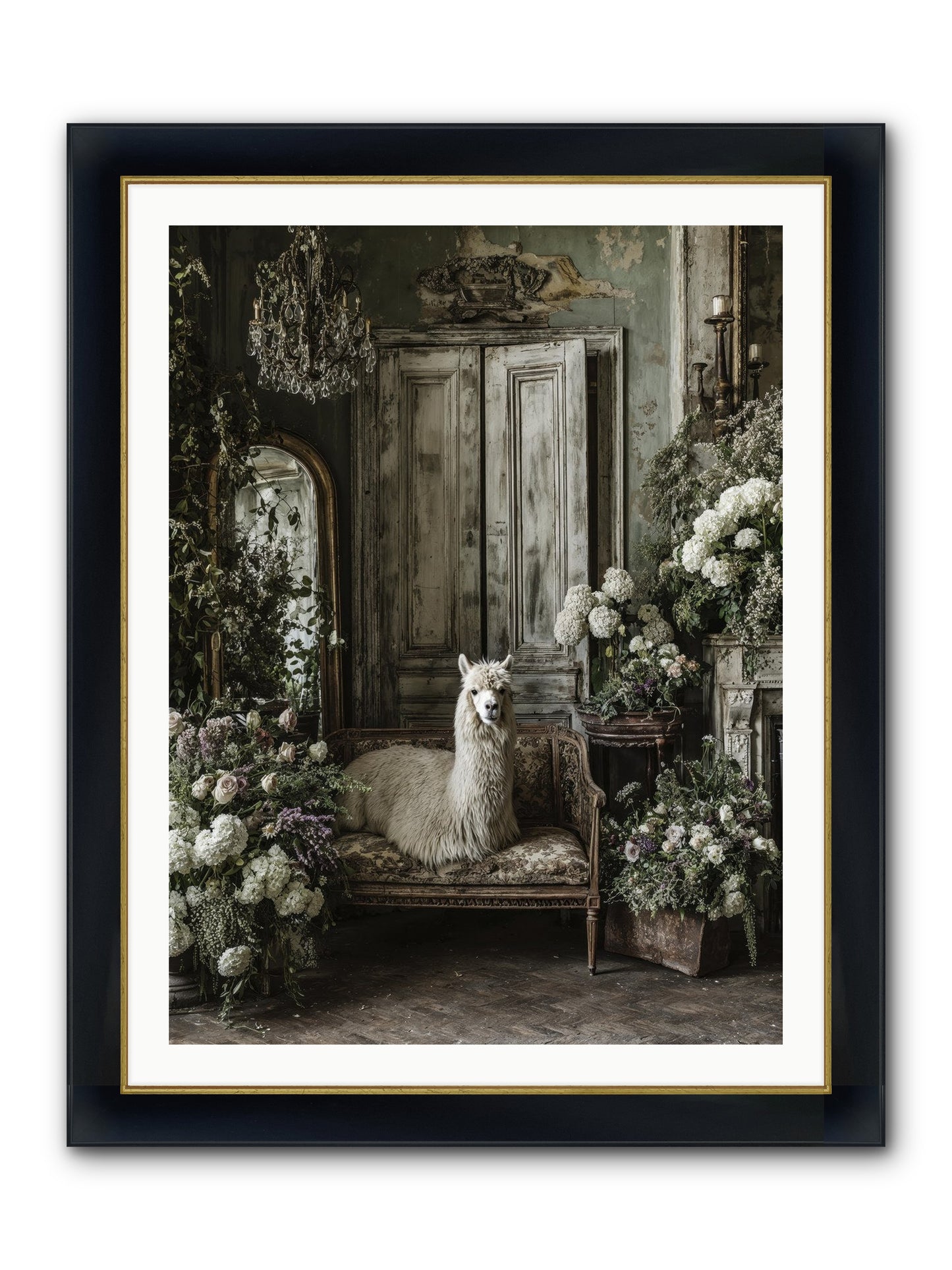 Bohemia Framed Print - Wide Black w/Gold 30x40