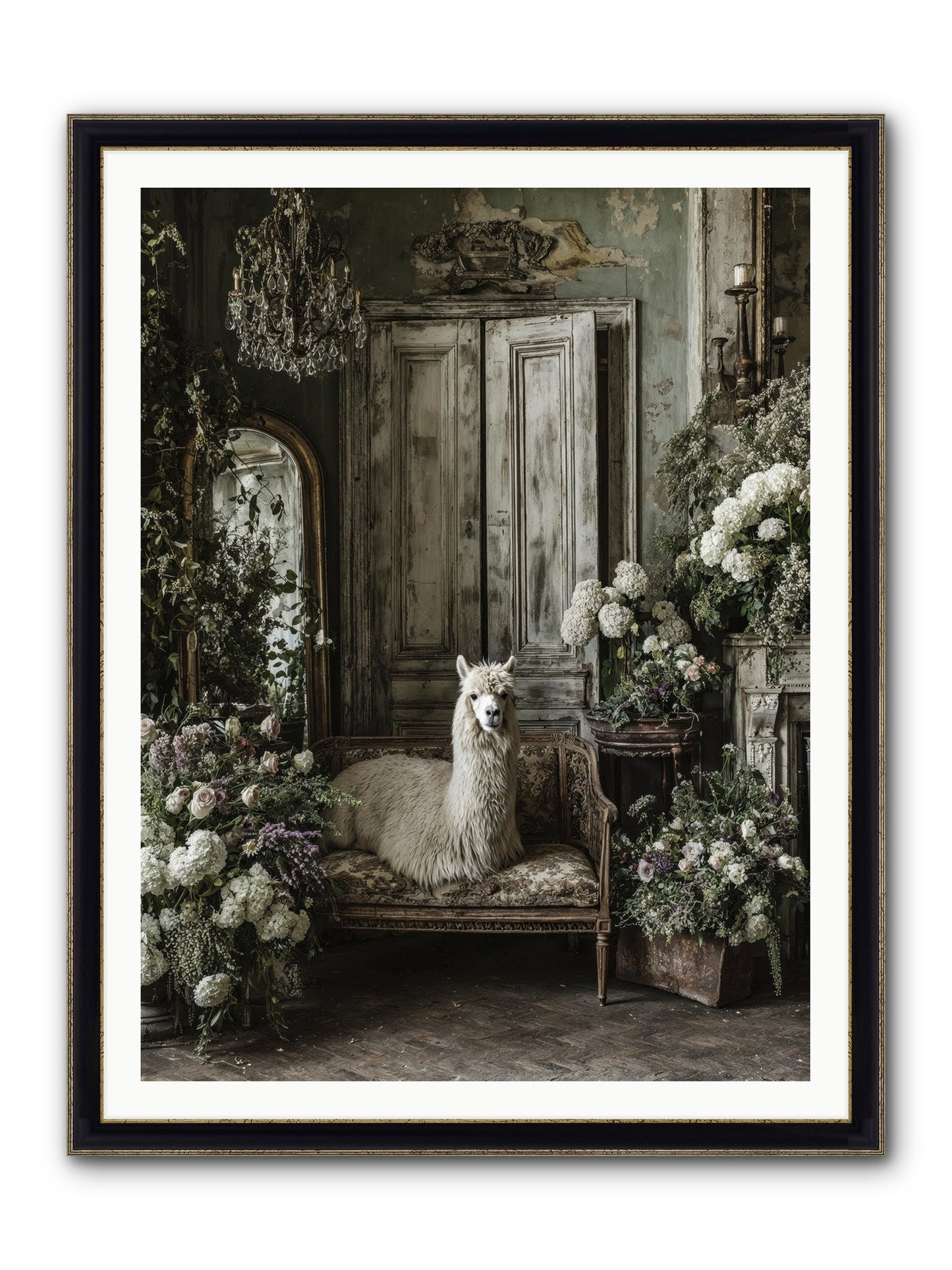 Bohemia Framed Print - Black & Gold 36x48