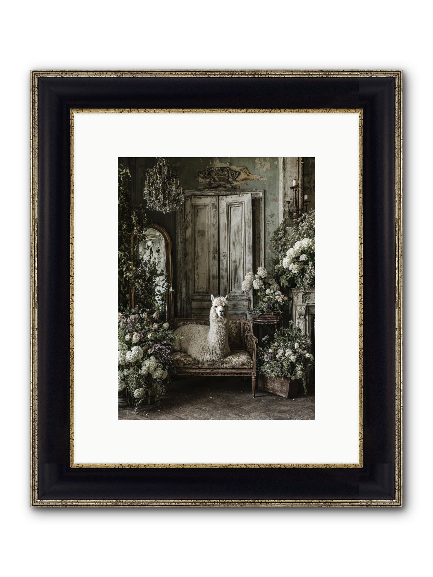 Bohemia Framed Print - Black & Gold 9x12