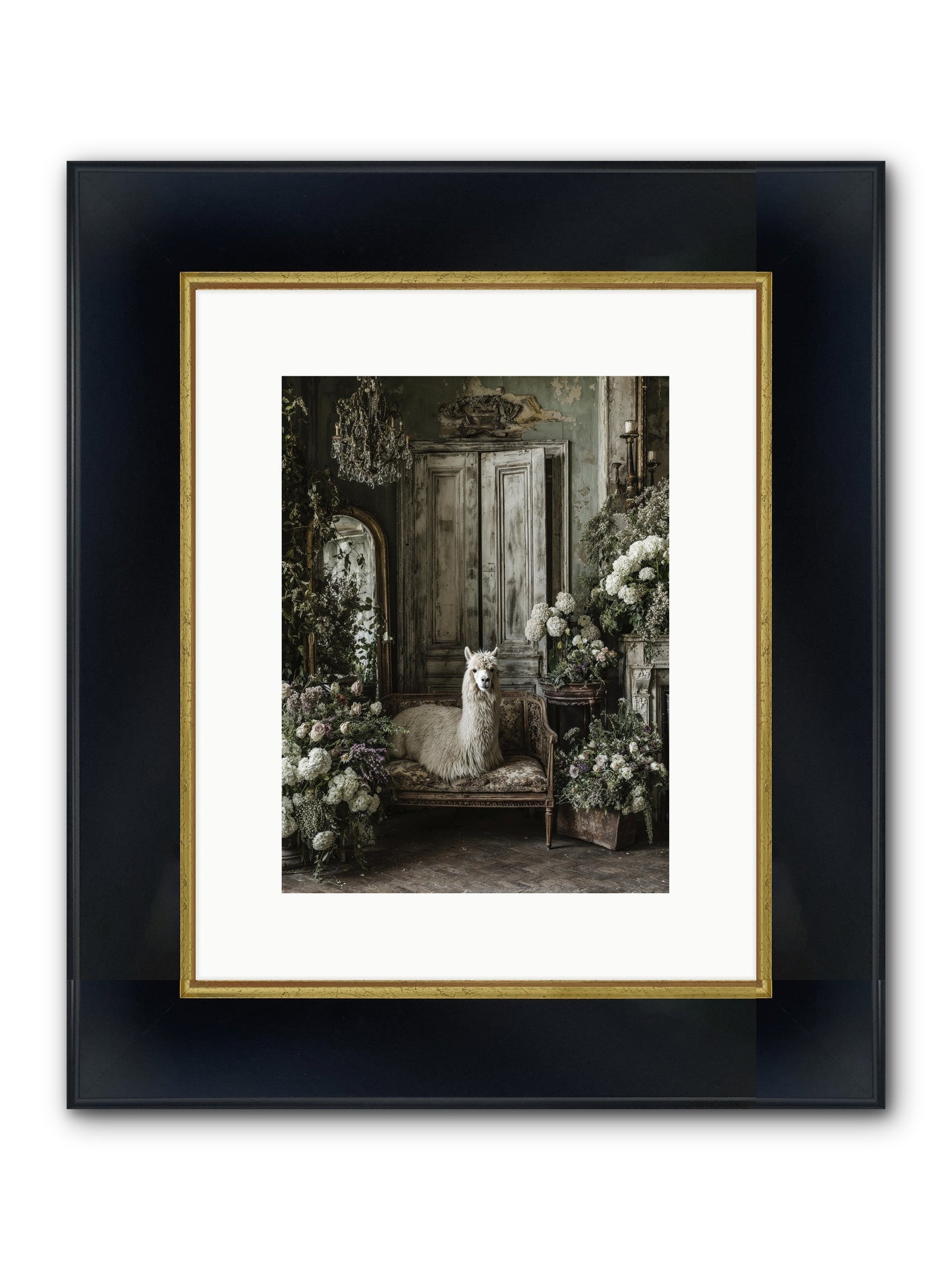 Bohemia Framed Print - Wide Black w/Gold 9x12