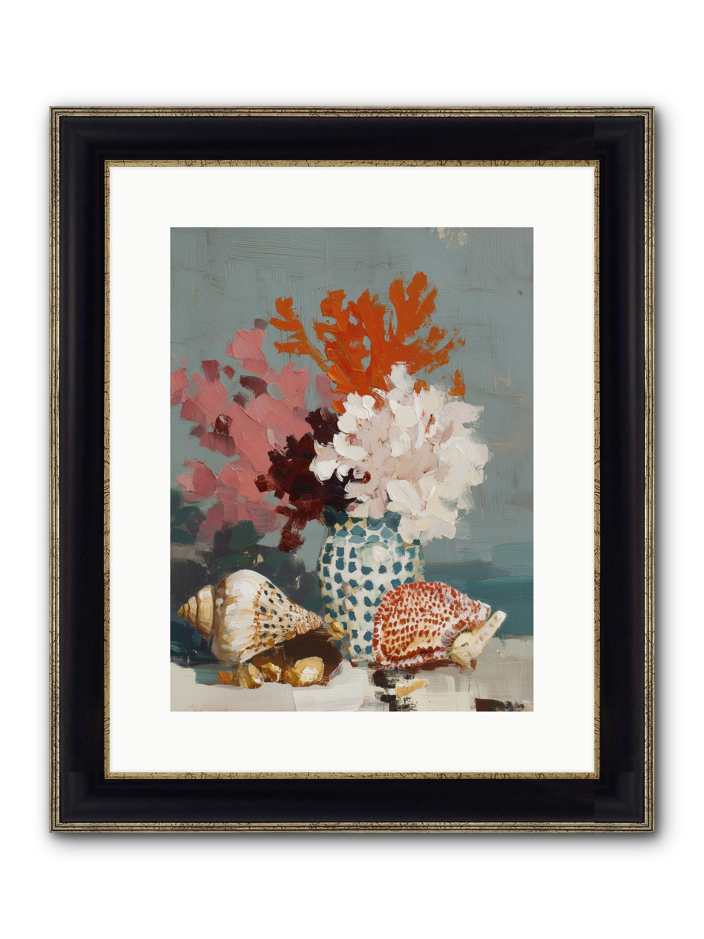 Bohemian Assembly Framed Print - Black & Gold 12x16