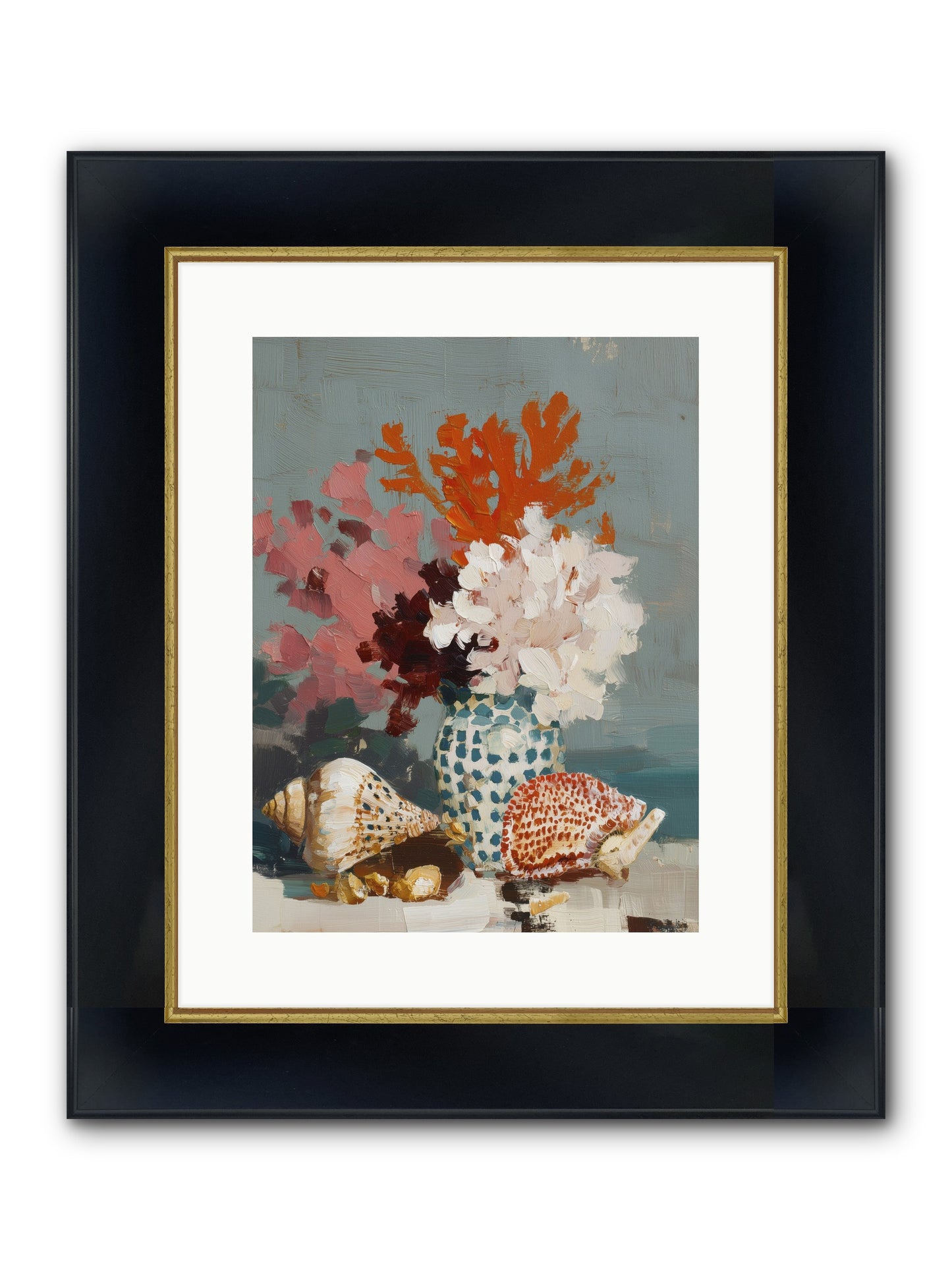 Bohemian Assembly Framed Print - Wide Black w/Gold 12x16