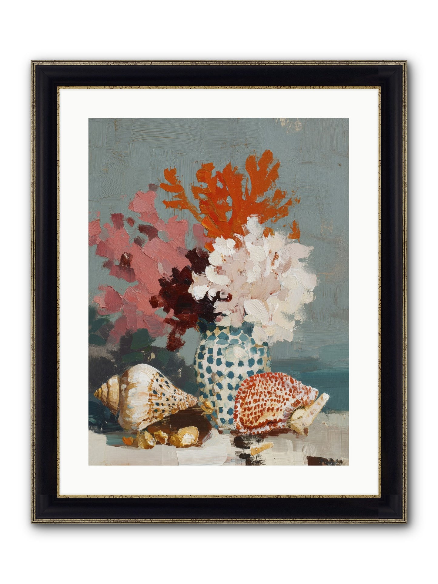 Bohemian Assembly Framed Print - Black & Gold 18x24