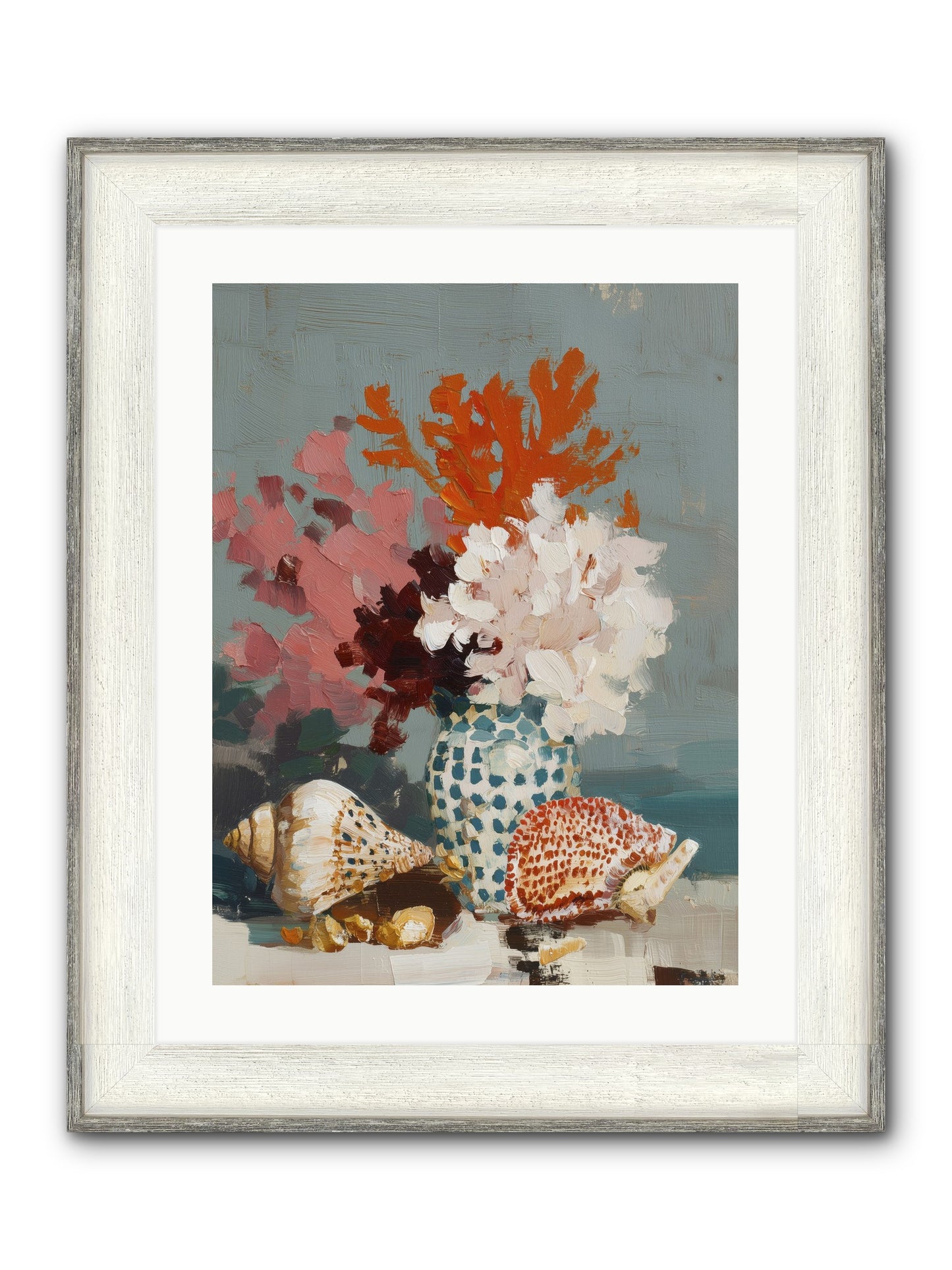 Bohemian Assembly Framed Print - Driftwood White 18x24