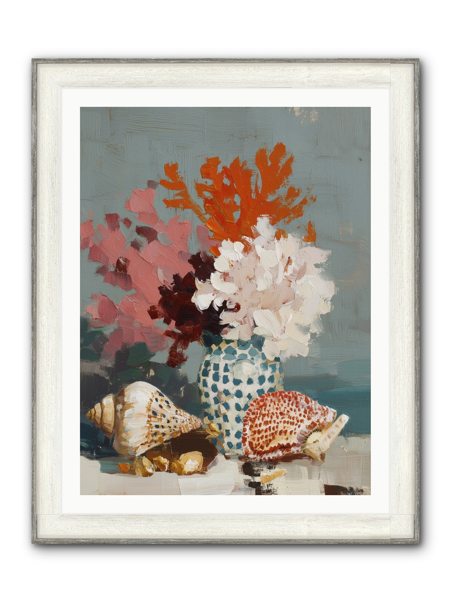 Bohemian Assembly Framed Print - Driftwood White 30x40