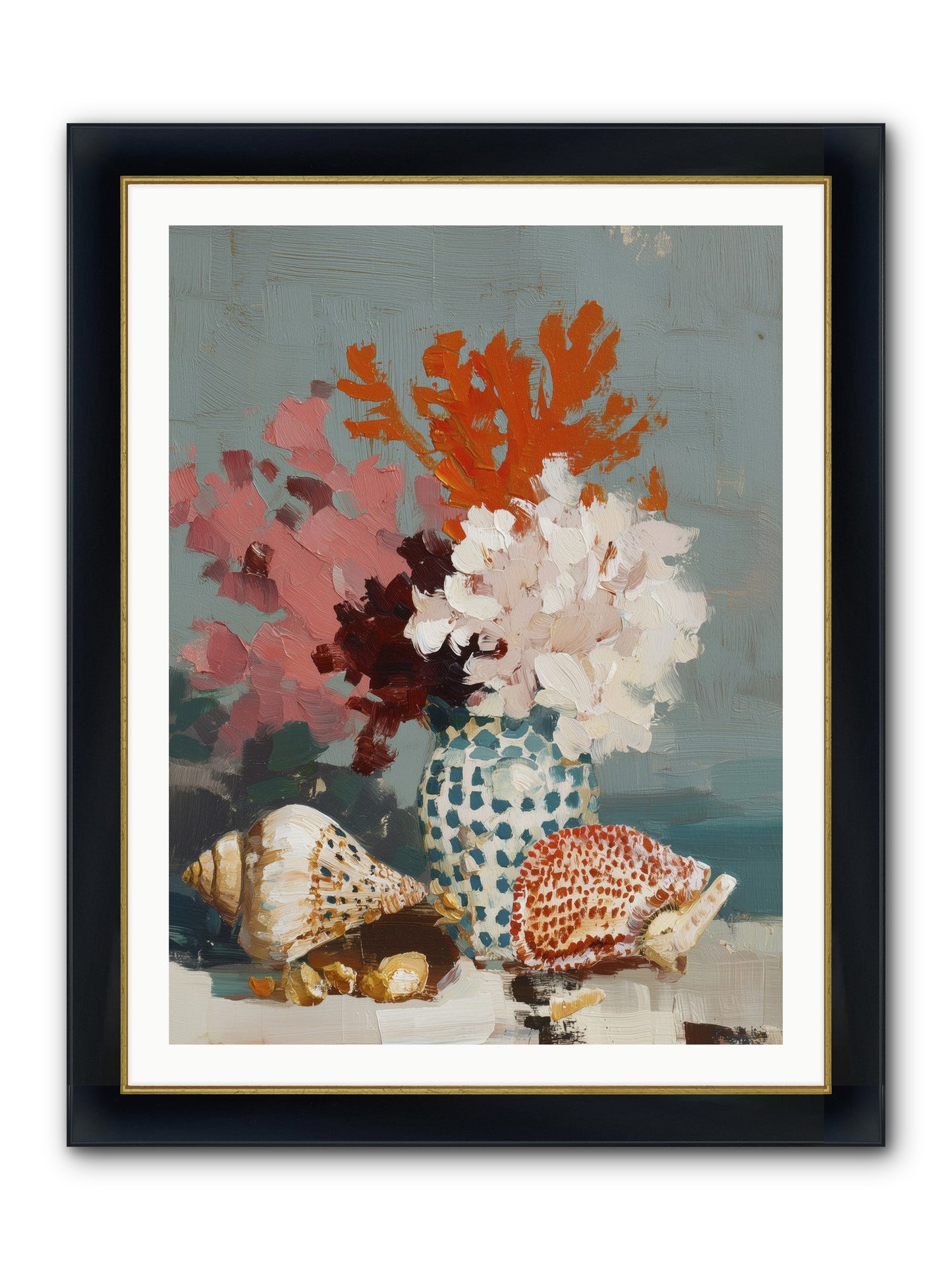 Bohemian Assembly Framed Print - Wide Black w/Gold 30x40