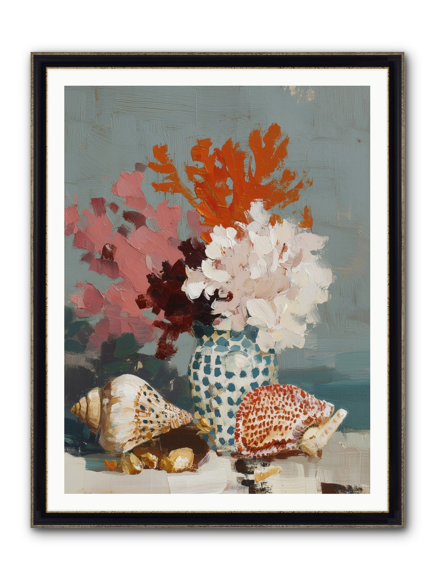 Bohemian Assembly Framed Print - Black & Gold 36x48