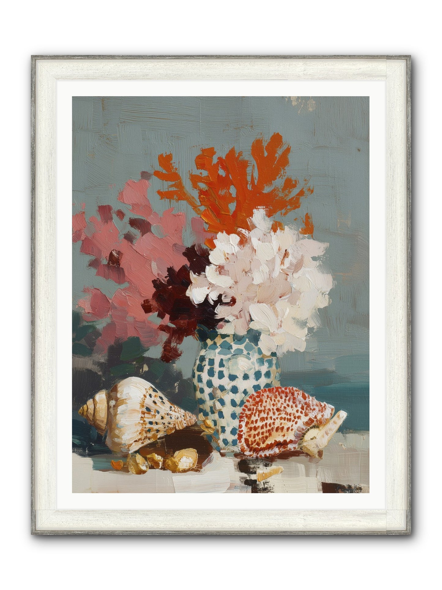 Bohemian Assembly Framed Print - Driftwood White 36x48