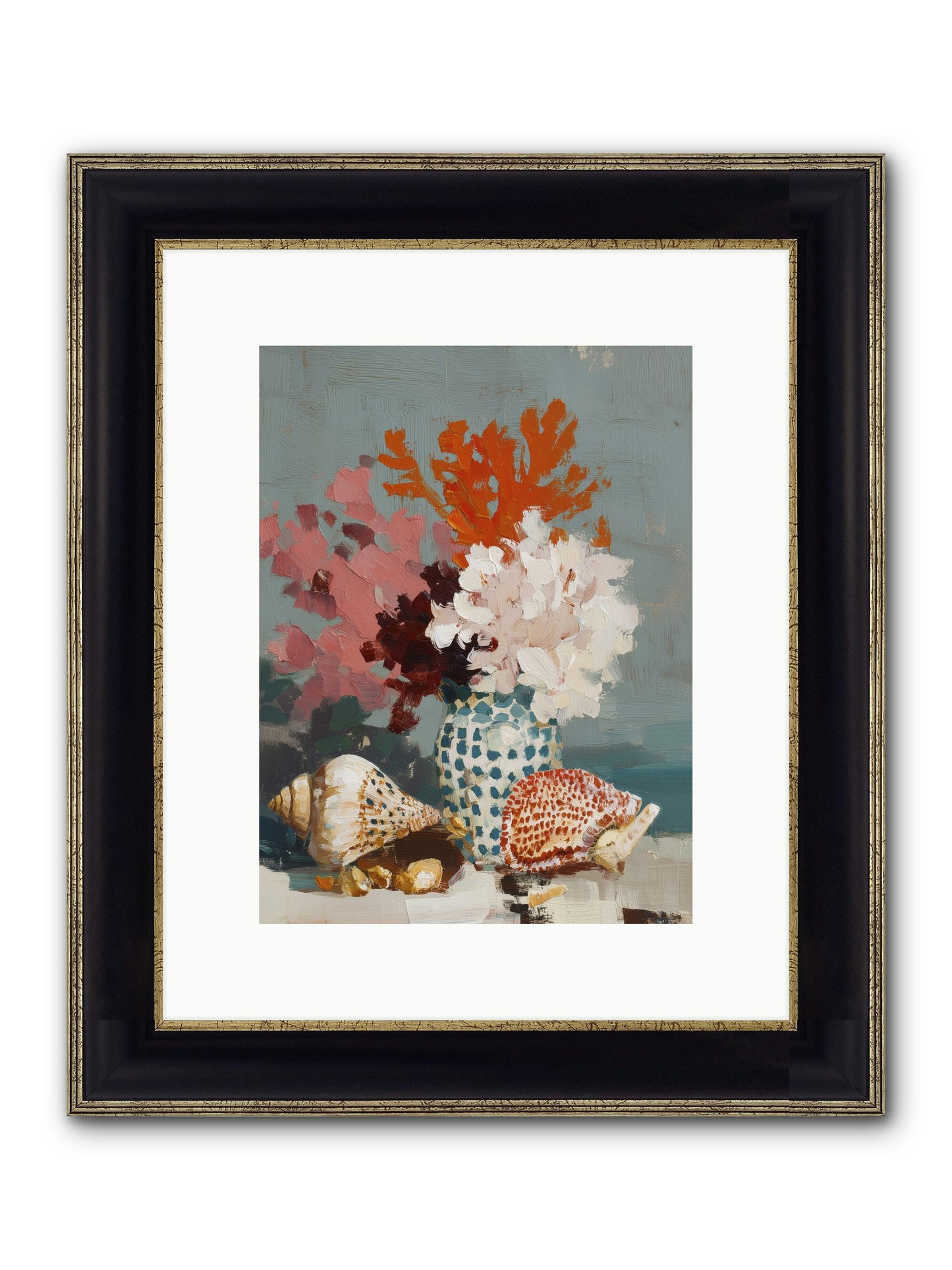 Bohemian Assembly Framed Print - Black & Gold 9x12