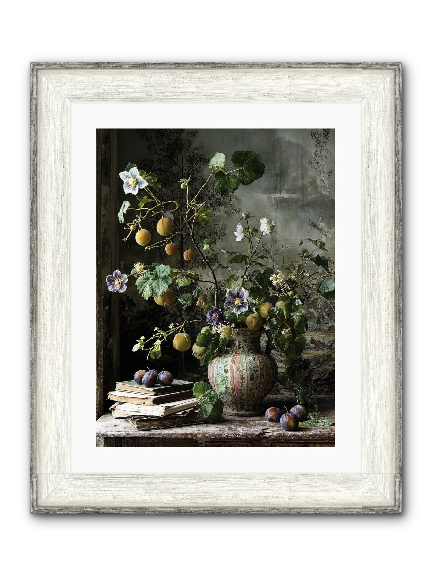 Bon Vivant Framed Print - Driftwood White 18x24