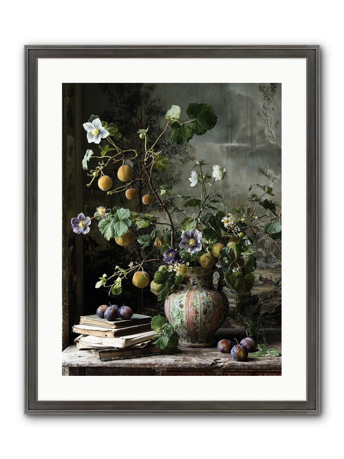 Bon Vivant Framed Print - Slimwoods Black/Silver 18x24