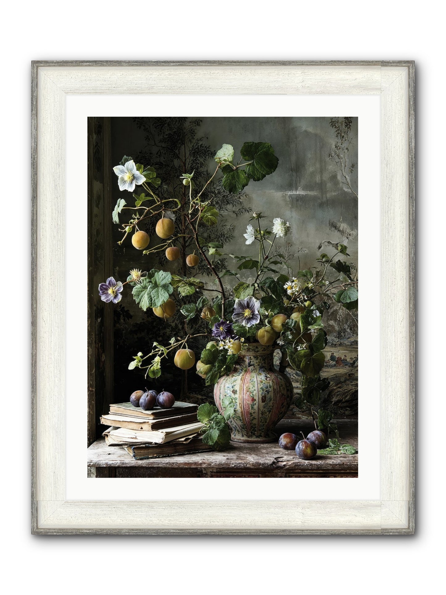 Bon Vivant Framed Print - Driftwood White 24x32