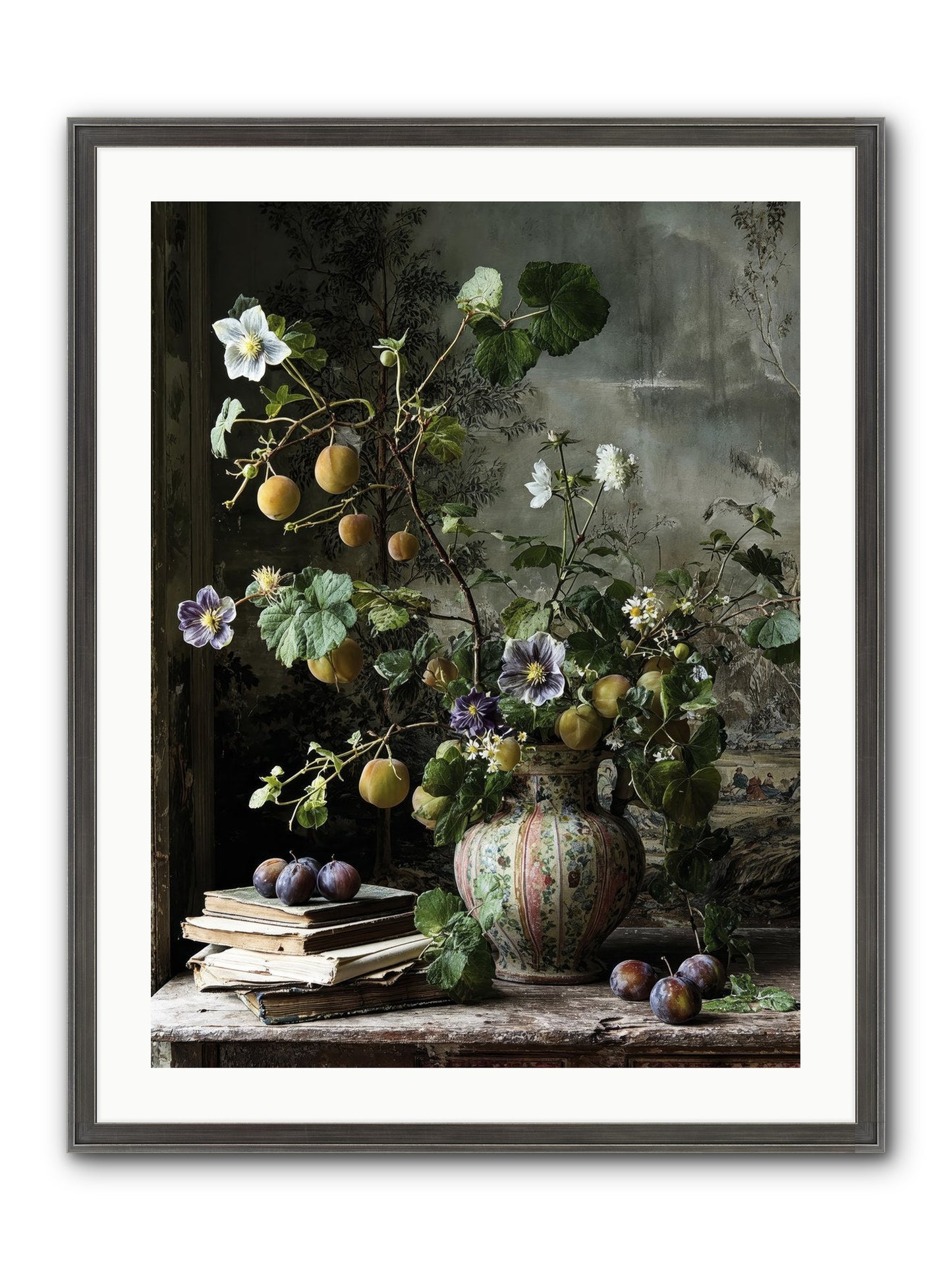 Bon Vivant Framed Print - Slimwoods Black/Silver 24x32