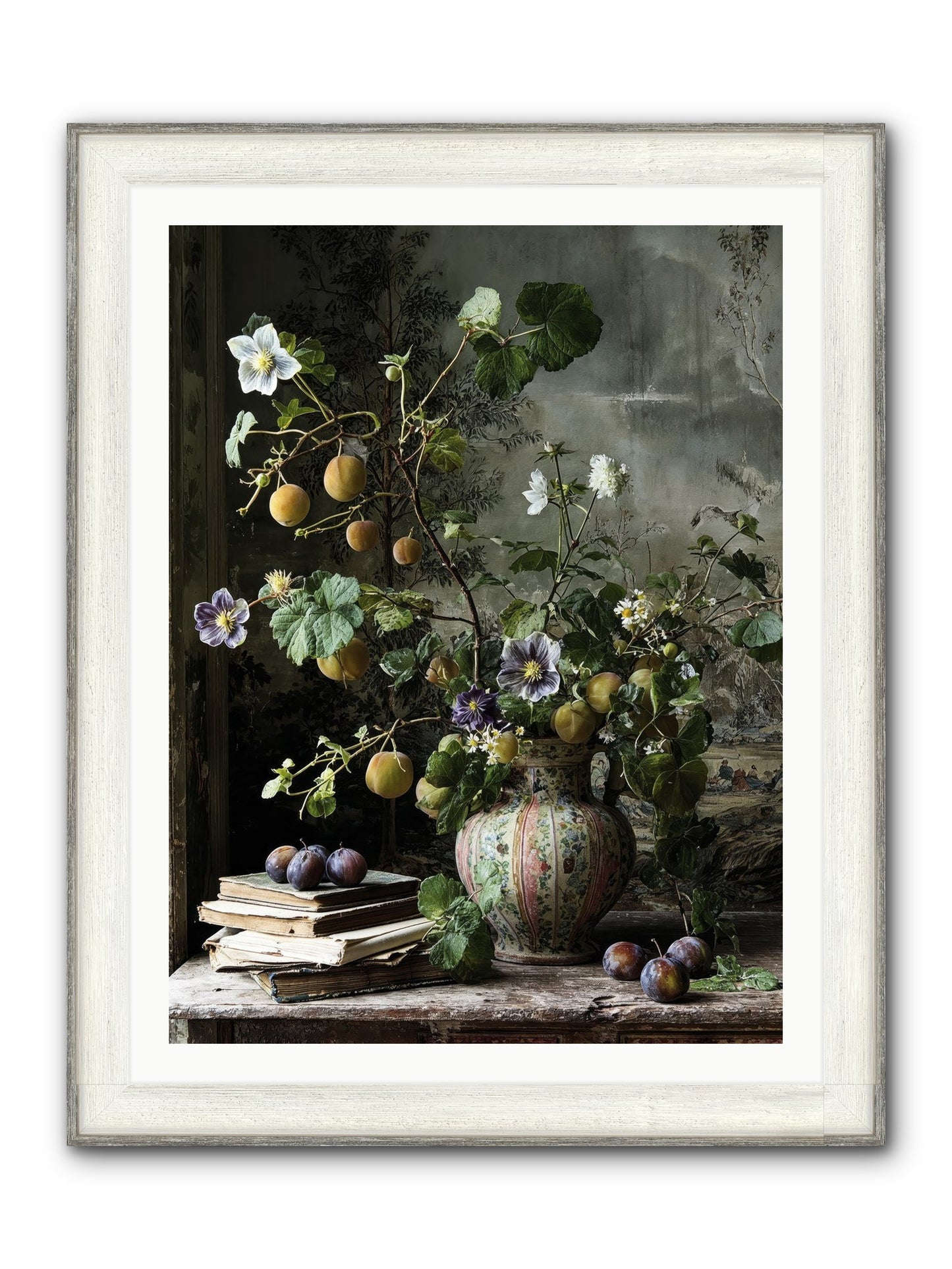 Bon Vivant Framed Print - Driftwood White 30x40