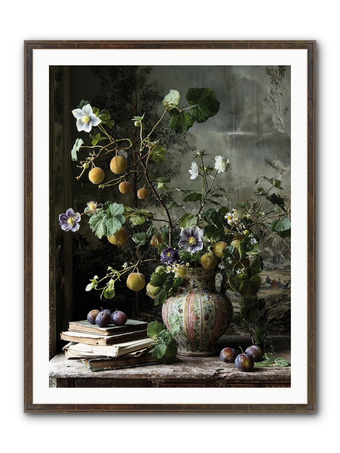 Bon Vivant Framed Print - Slimwoods Black/Gold 30x40
