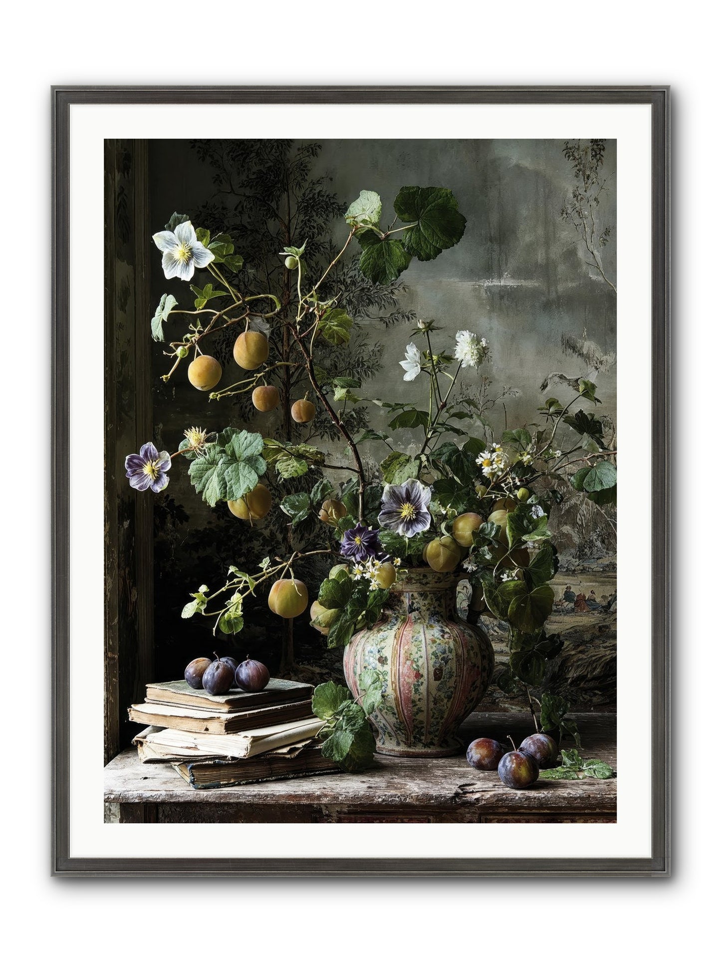 Bon Vivant Framed Print - Slimwoods Black/Silver 30x40
