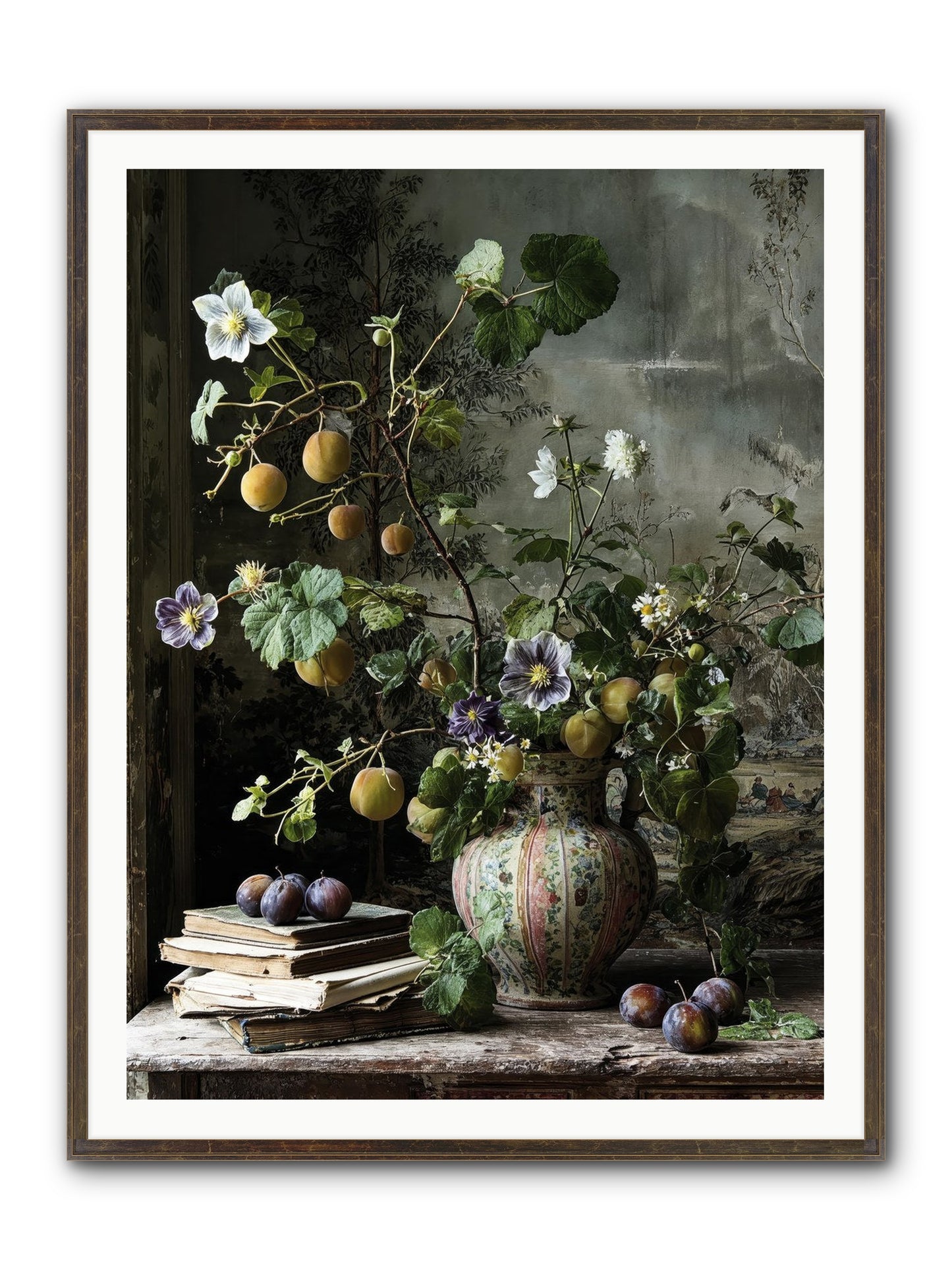 Bon Vivant Framed Print - Slimwoods Black/Gold 36x48