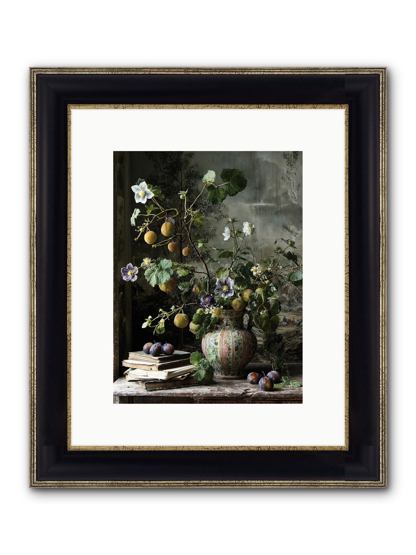 Bon Vivant Framed Print - Black & Gold 9x12