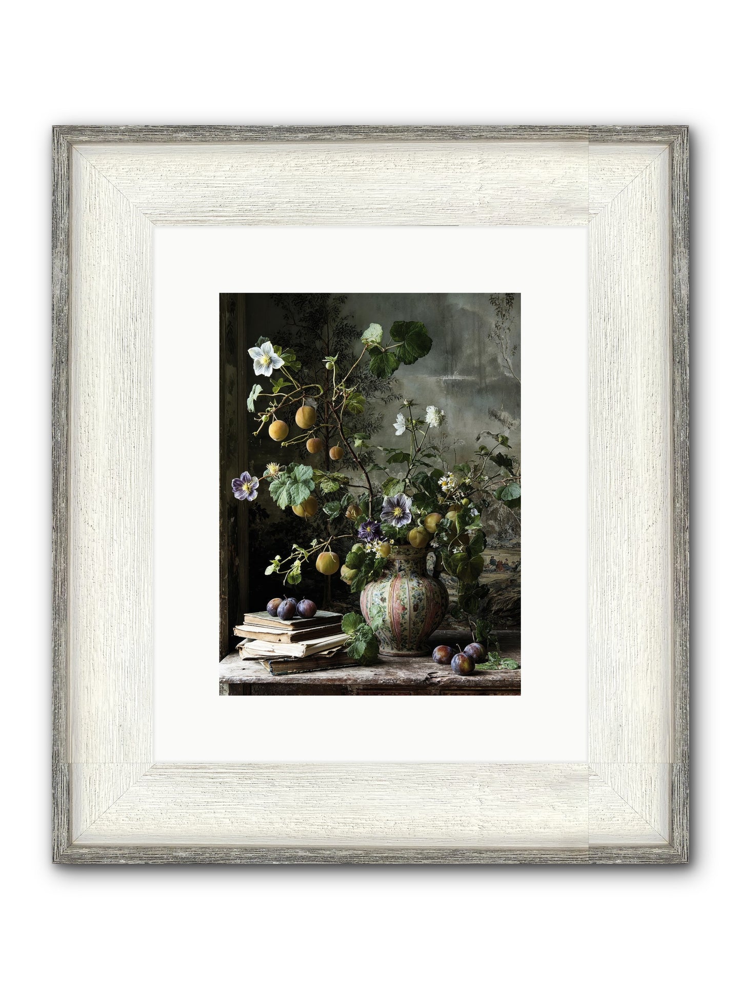 Bon Vivant Framed Print - Driftwood White 9x12