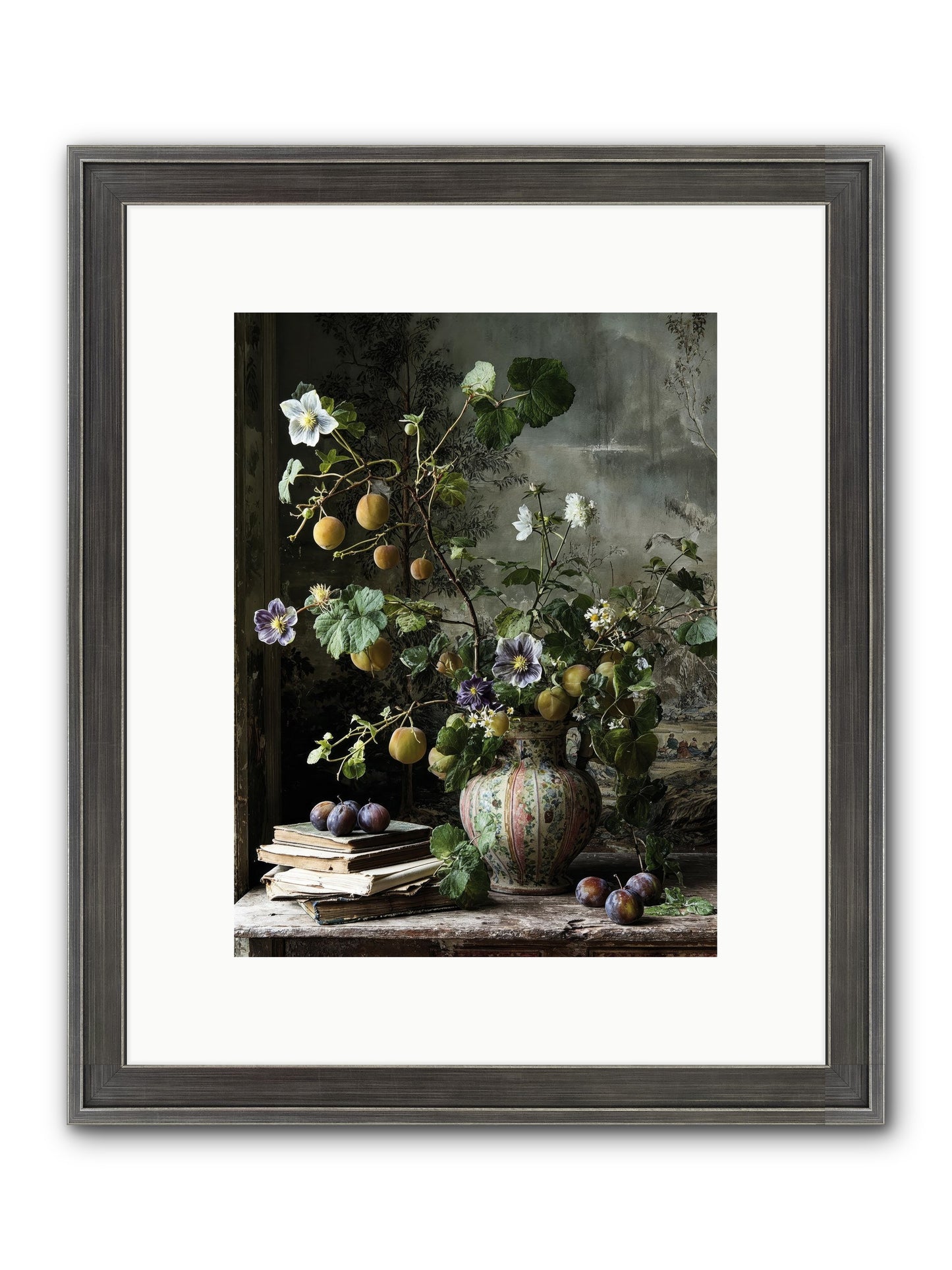 Bon Vivant Framed Print - Slimwoods Black/Silver 9x12