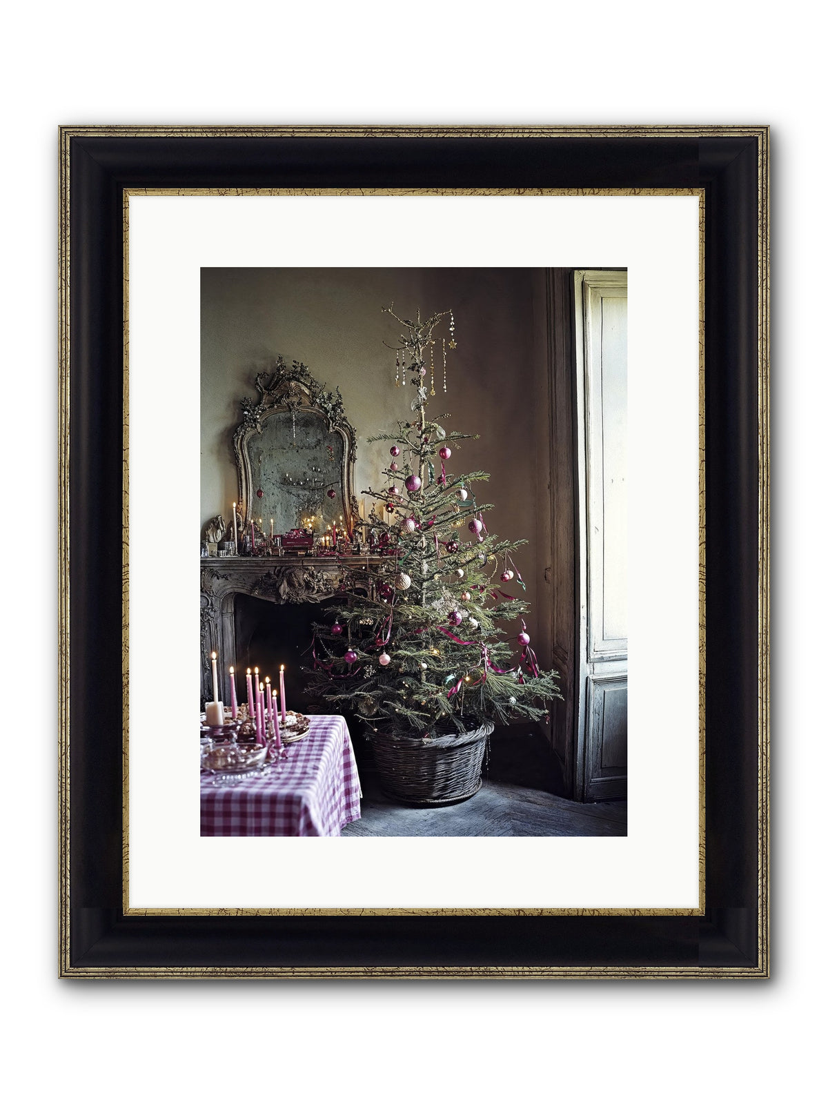 Bonbon Boulevard Framed Print - Black & Gold 12x16