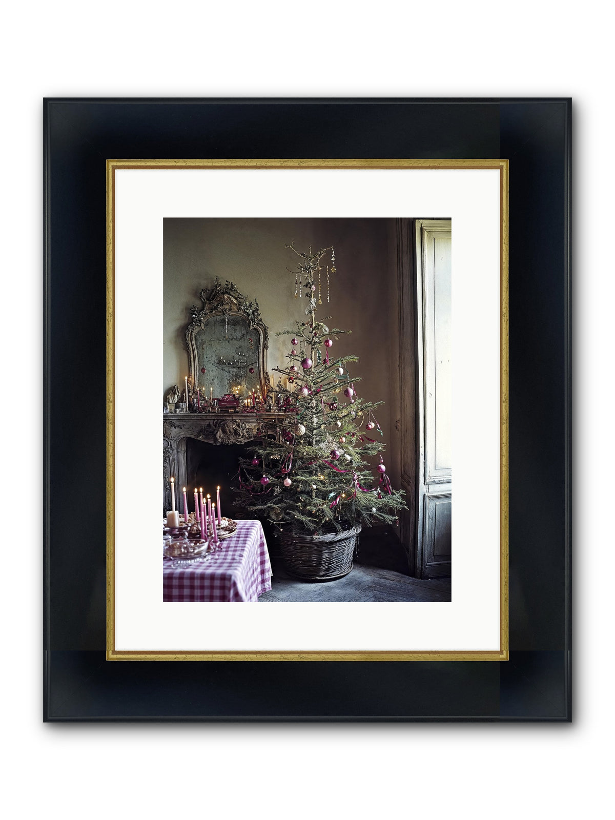 Bonbon Boulevard Framed Print - Wide Black w/Gold 12x16