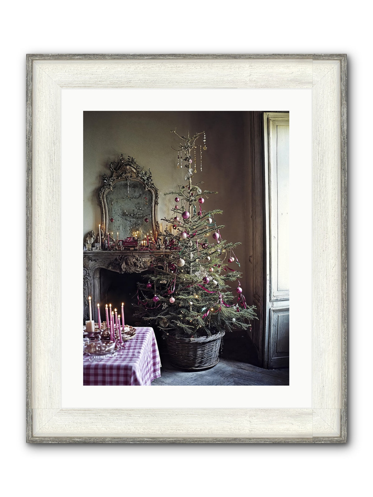 Bonbon Boulevard Framed Print - Driftwood White 18x24