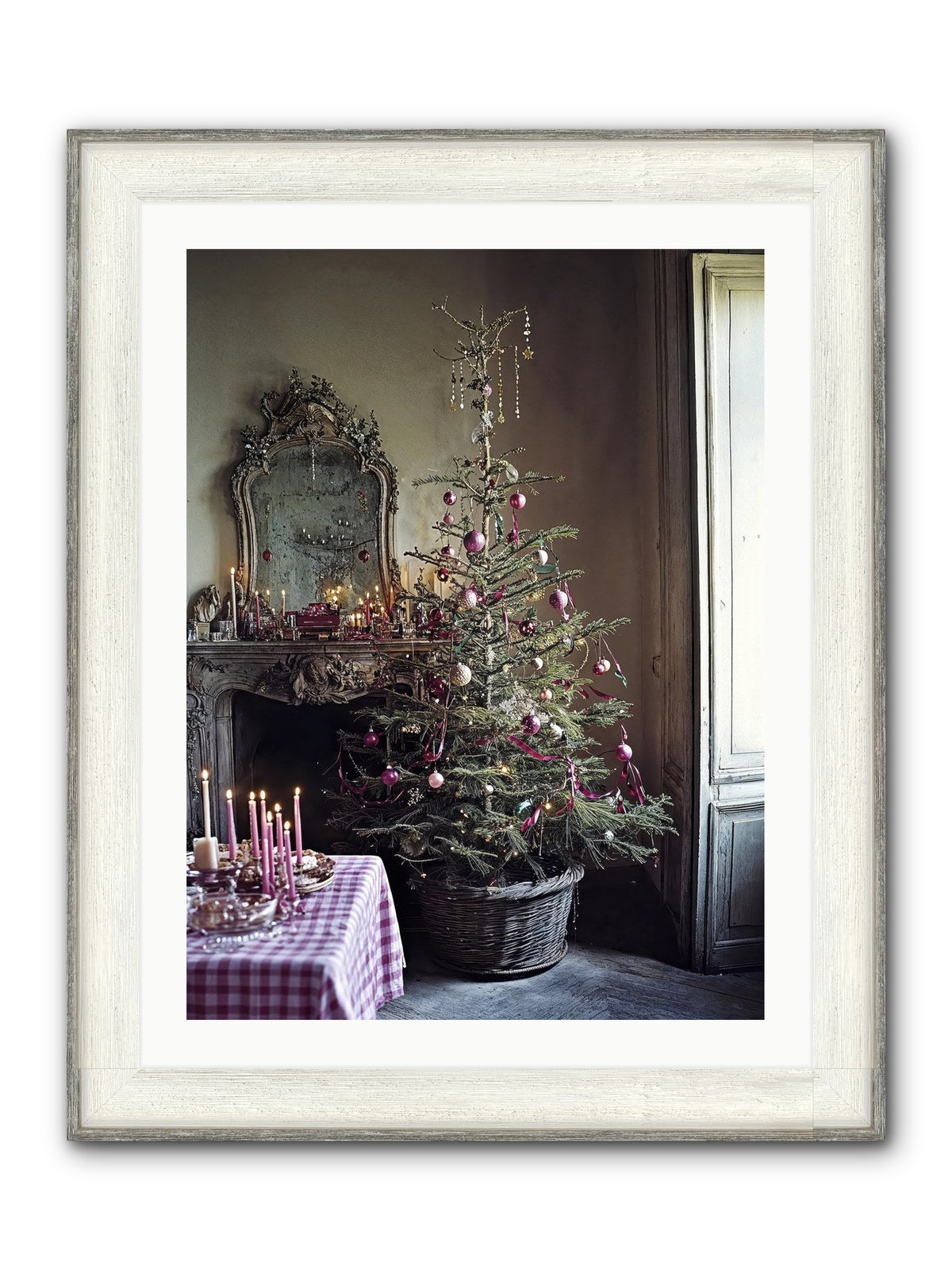 Bonbon Boulevard Framed Print - Driftwood White 24x32
