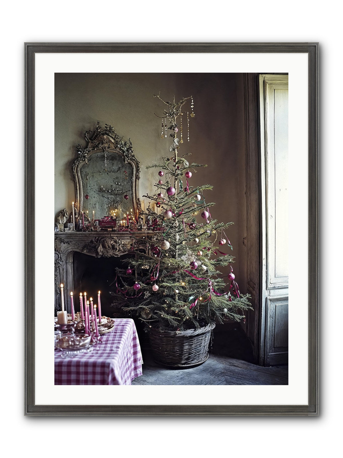 Bonbon Boulevard Framed Print - Slimwoods Black/Silver 24x32