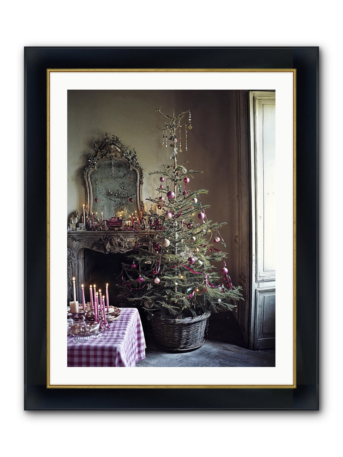 Bonbon Boulevard Framed Print - Wide Black w/Gold 24x32